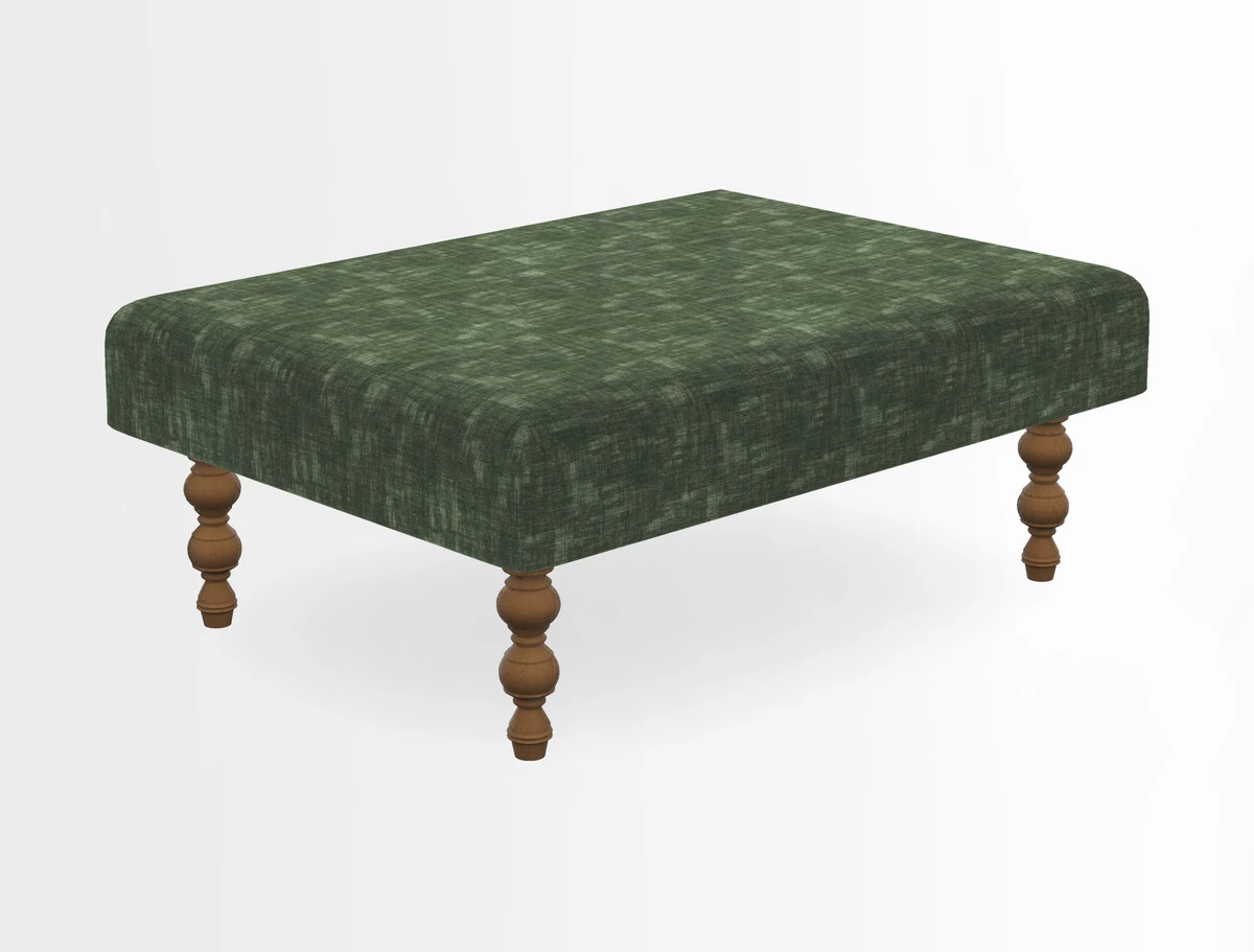 Porthallow Footstool in V&A Threads of India Sulawesi Splendour Indra Winter