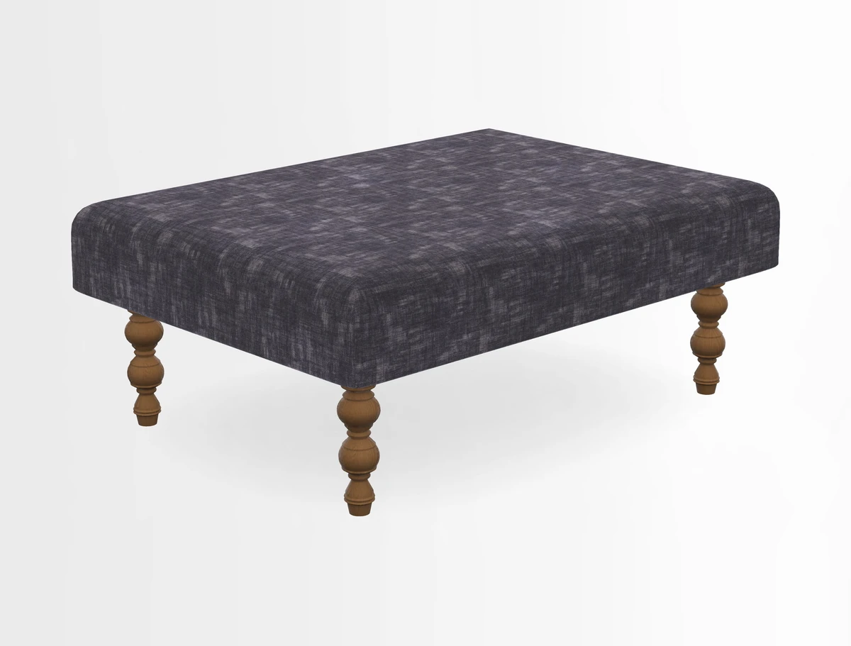 Porthallow Footstool in V&A Threads of India Sulawesi Splendour Indra Winter