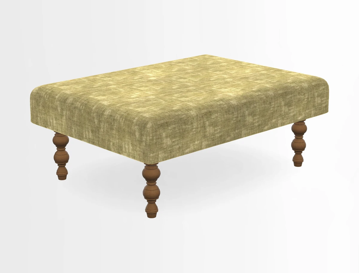 Porthallow Footstool in V&A Threads of India Sulawesi Splendour Indra Winter