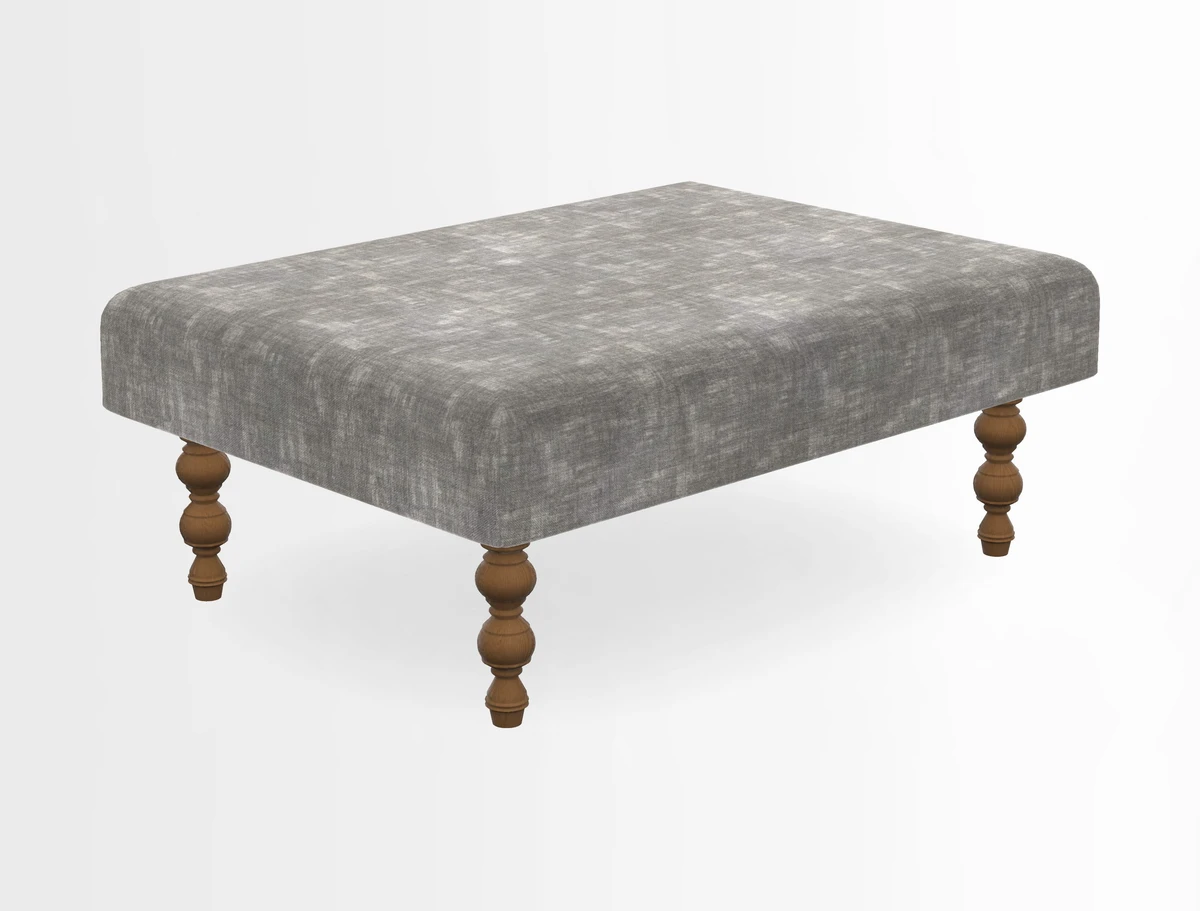 Porthallow Footstool in V&A Threads of India Sulawesi Splendour Indra Winter