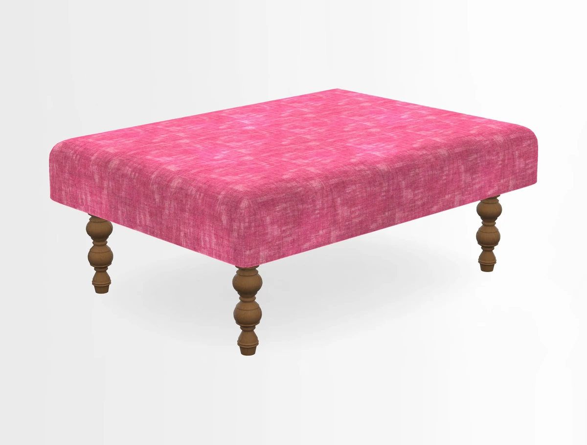 Porthallow Footstool in V&A Threads of India Sulawesi Splendour Indra Winter