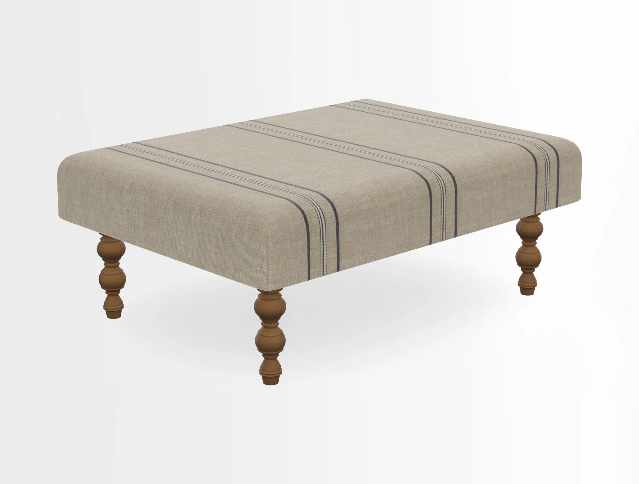 Porthallow Footstool in V&A Threads of India Sulawesi Splendour Indra Winter