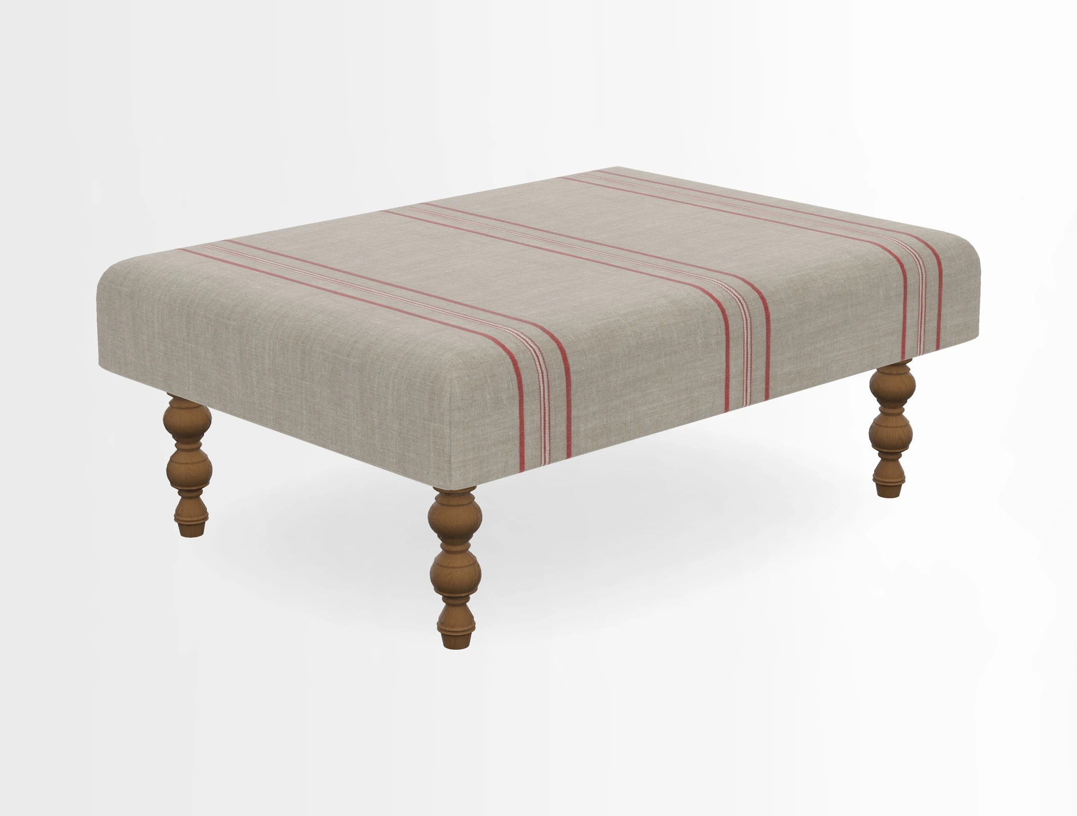 Porthallow Footstool in V&A Threads of India Sulawesi Splendour Indra Winter
