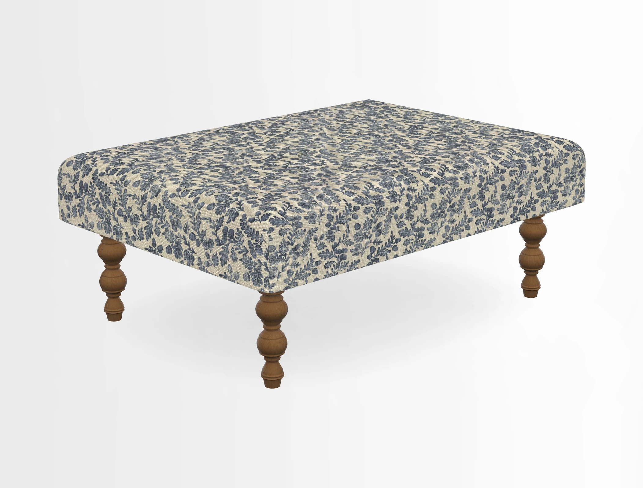 Porthallow Footstool in V&A Threads of India Sulawesi Splendour Indra Winter