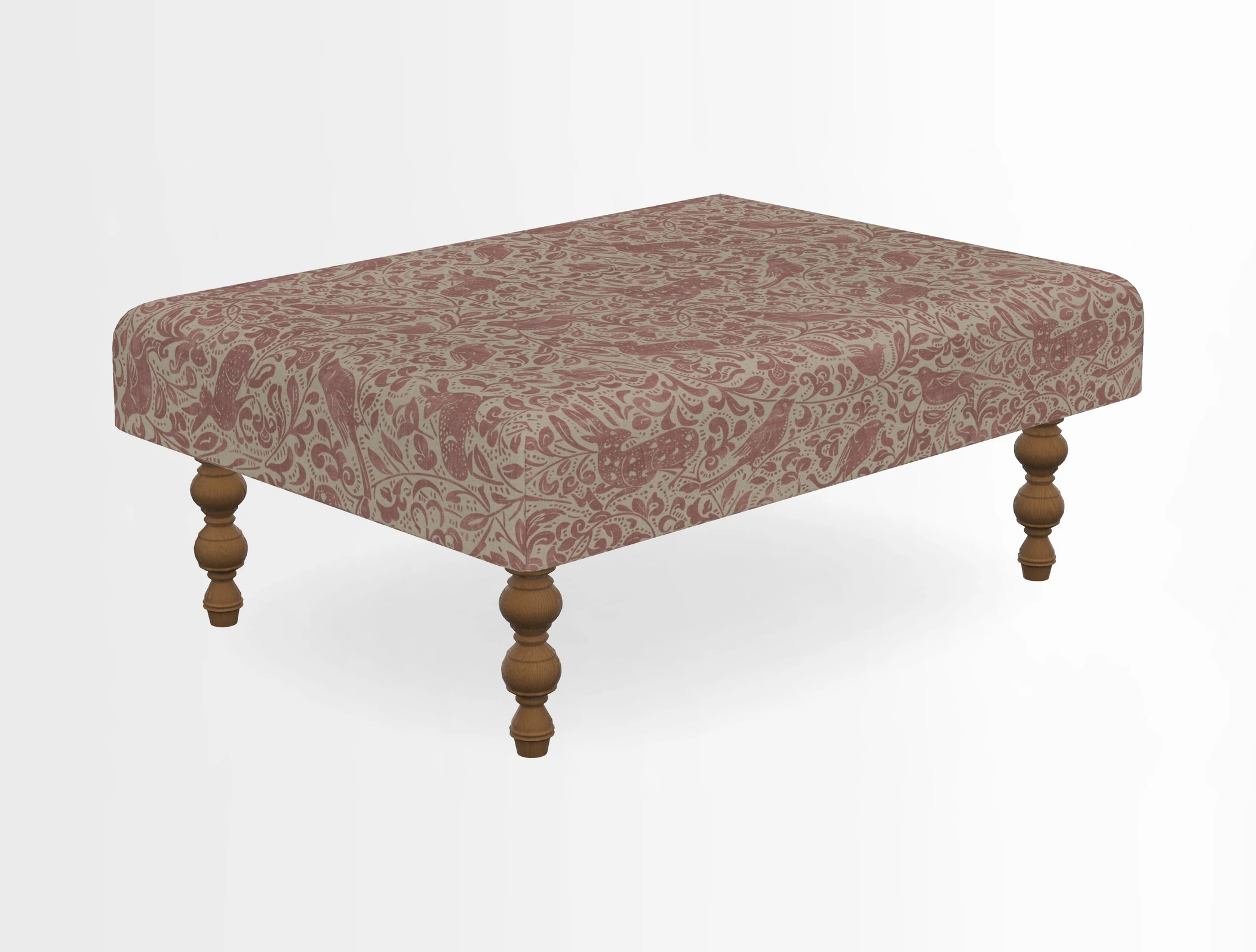Porthallow Footstool in V&A Threads of India Sulawesi Splendour Indra Winter