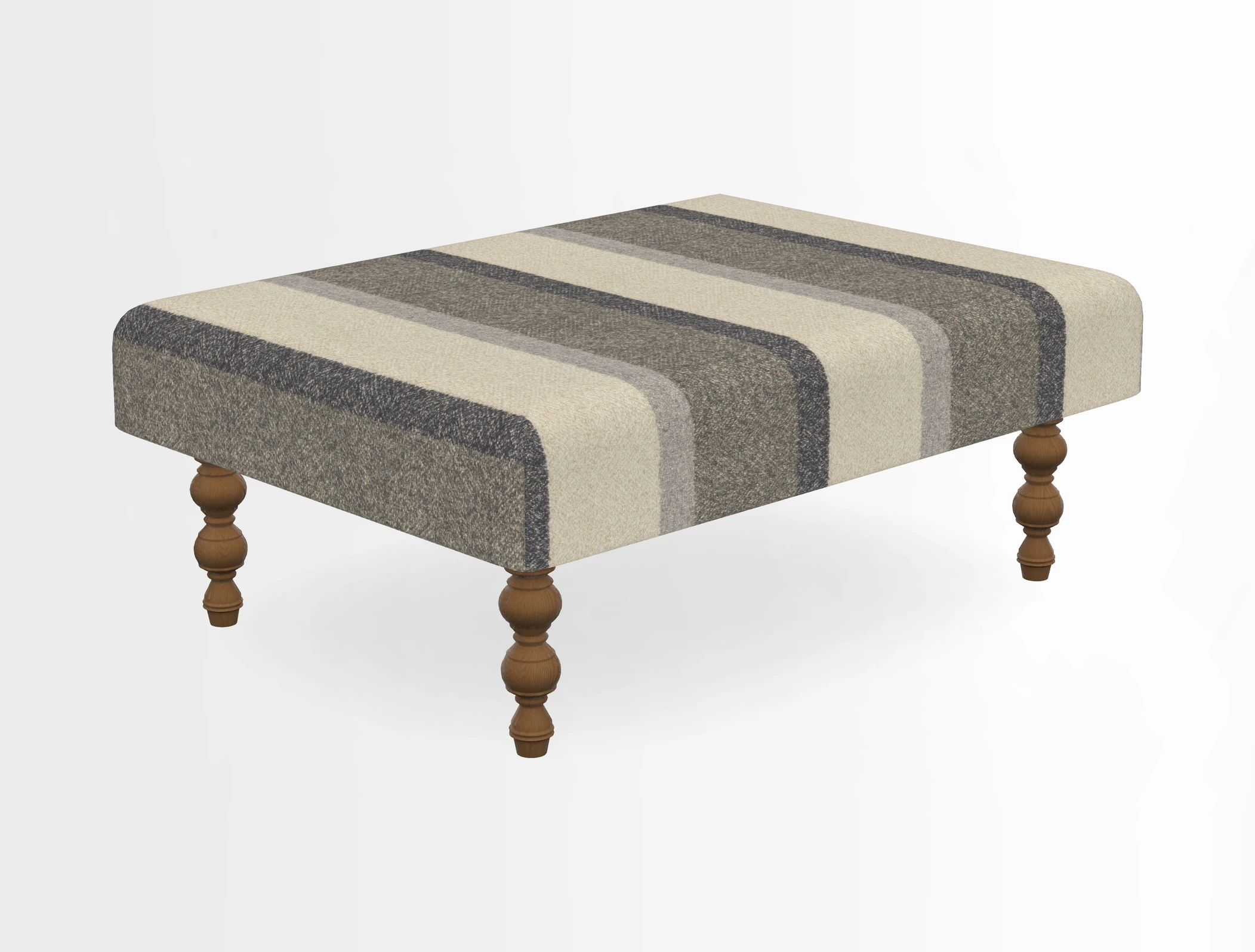Porthallow Footstool in V&A Threads of India Sulawesi Splendour Indra Winter