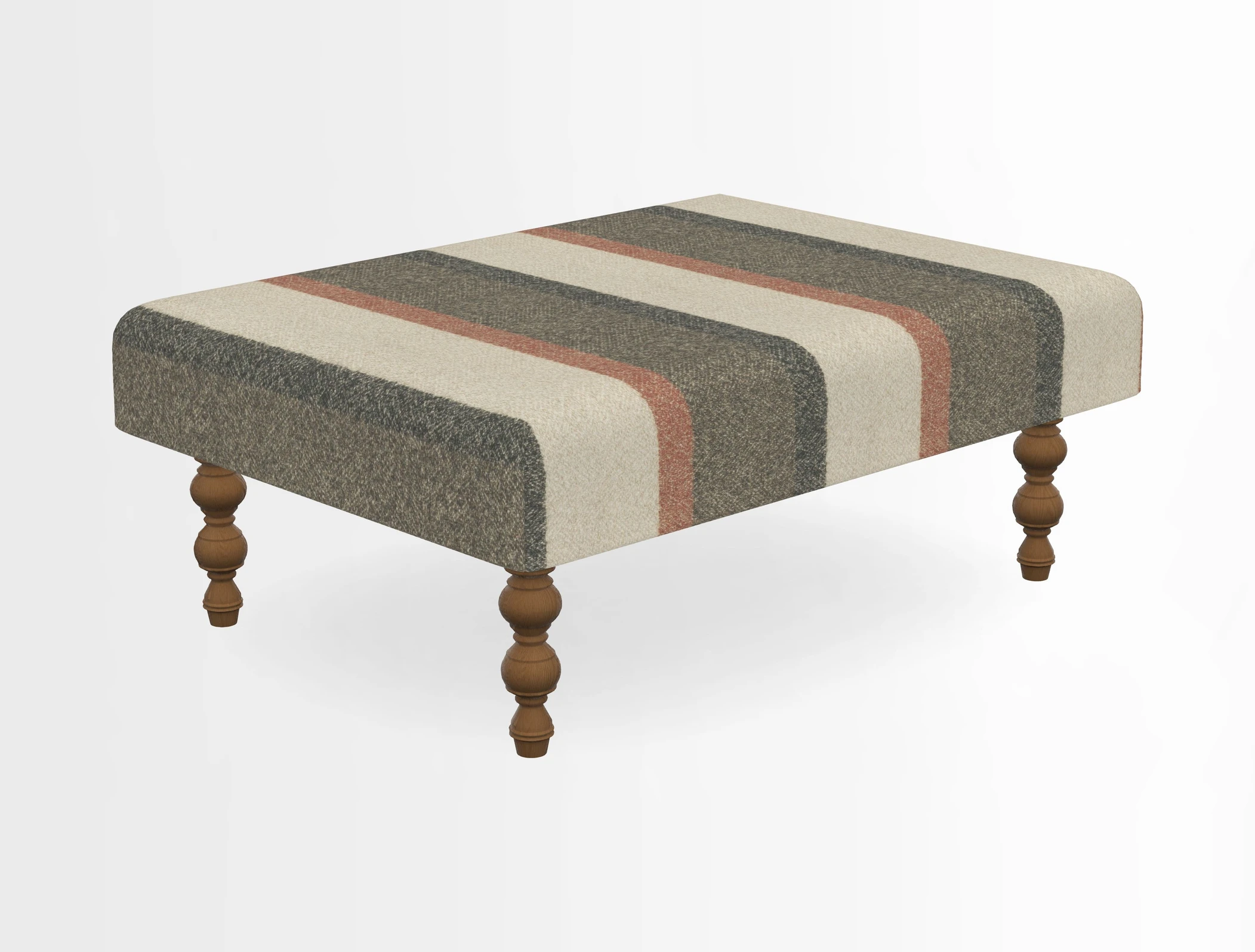 Porthallow Footstool in V&A Threads of India Sulawesi Splendour Indra Winter