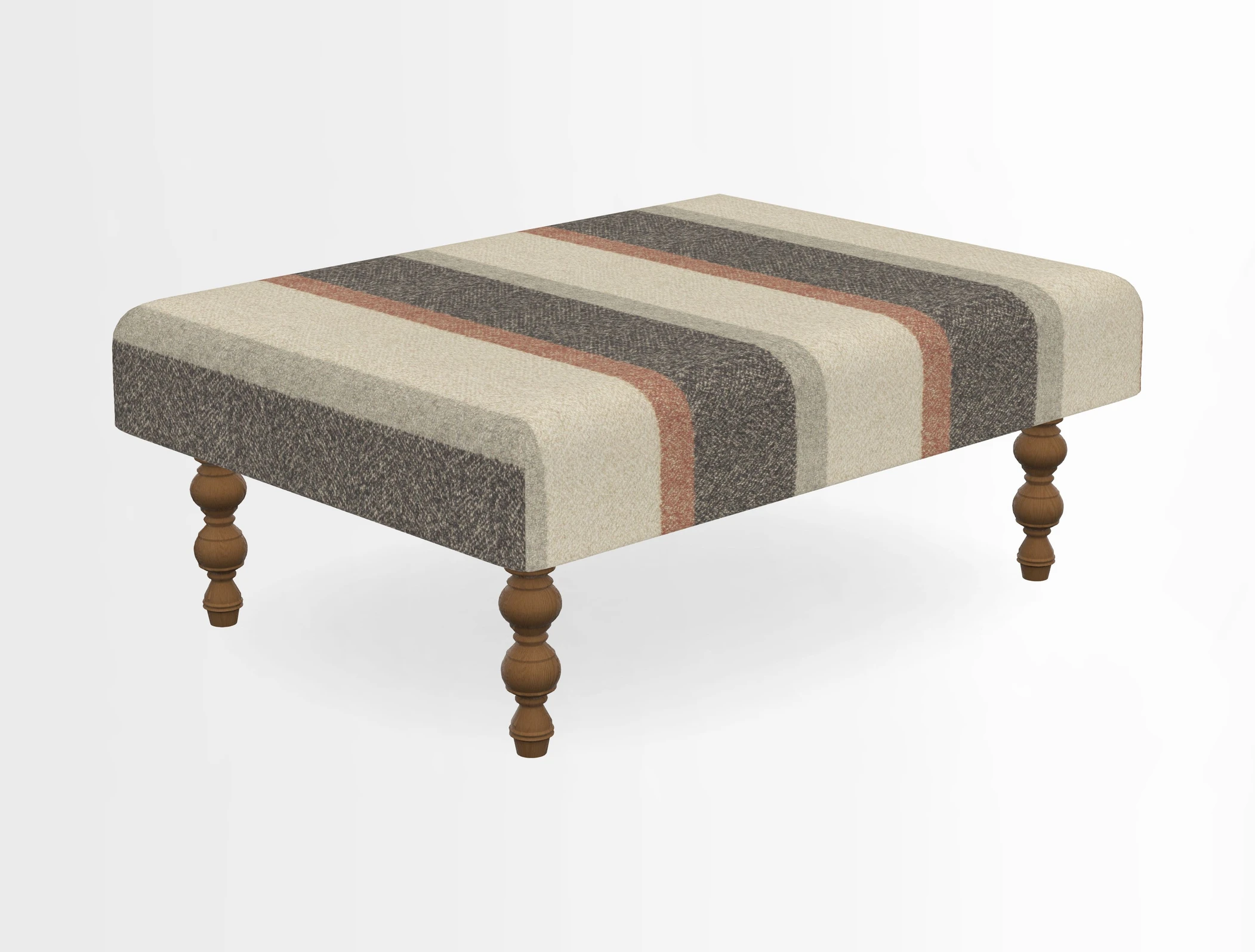 Porthallow Footstool in V&A Threads of India Sulawesi Splendour Indra Winter