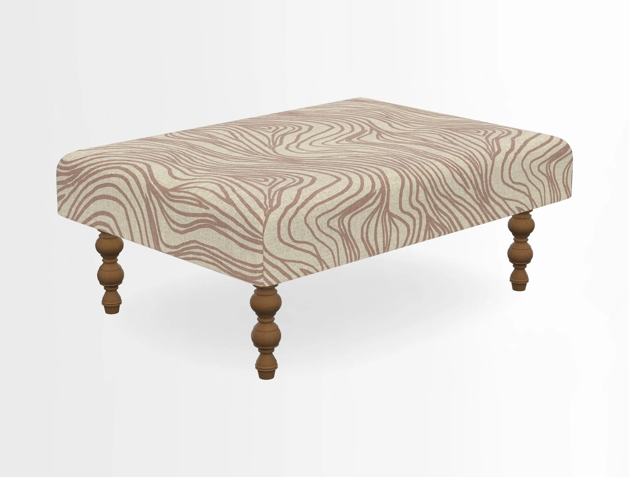 Porthallow Footstool in V&A Threads of India Sulawesi Splendour Indra Winter