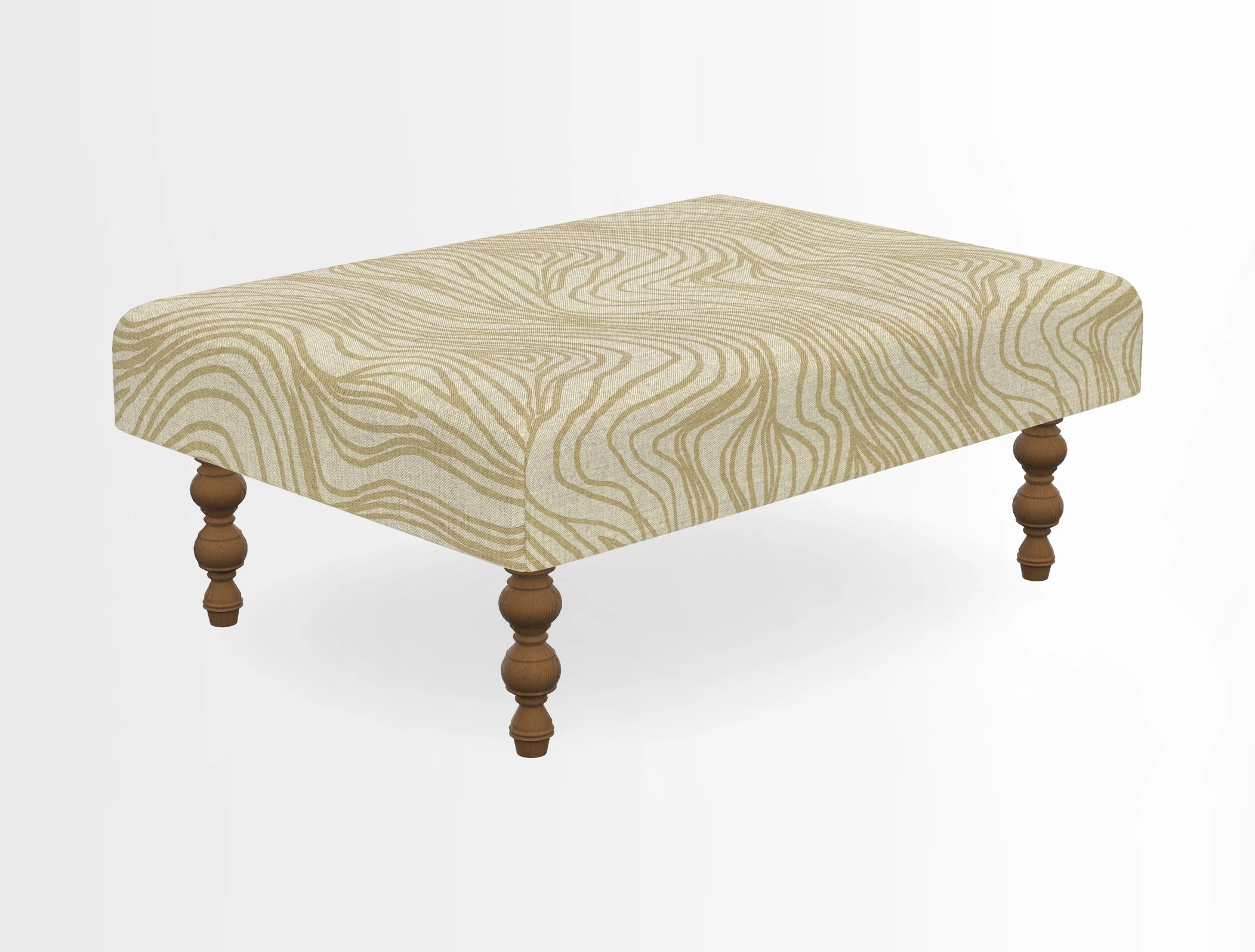 Porthallow Footstool in V&A Threads of India Sulawesi Splendour Indra Winter