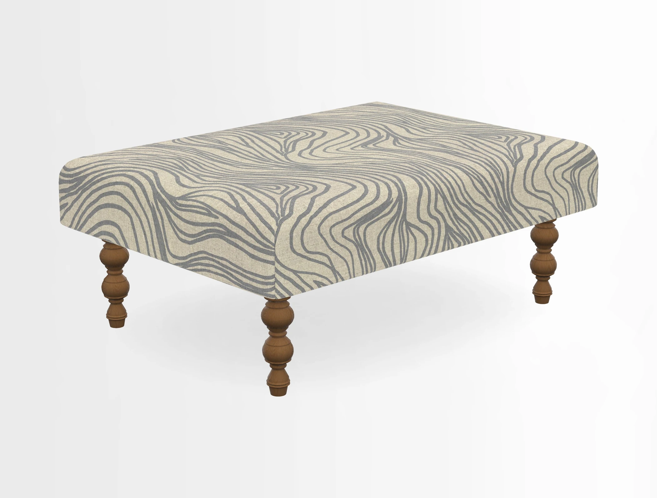 Porthallow Footstool in V&A Threads of India Sulawesi Splendour Indra Winter