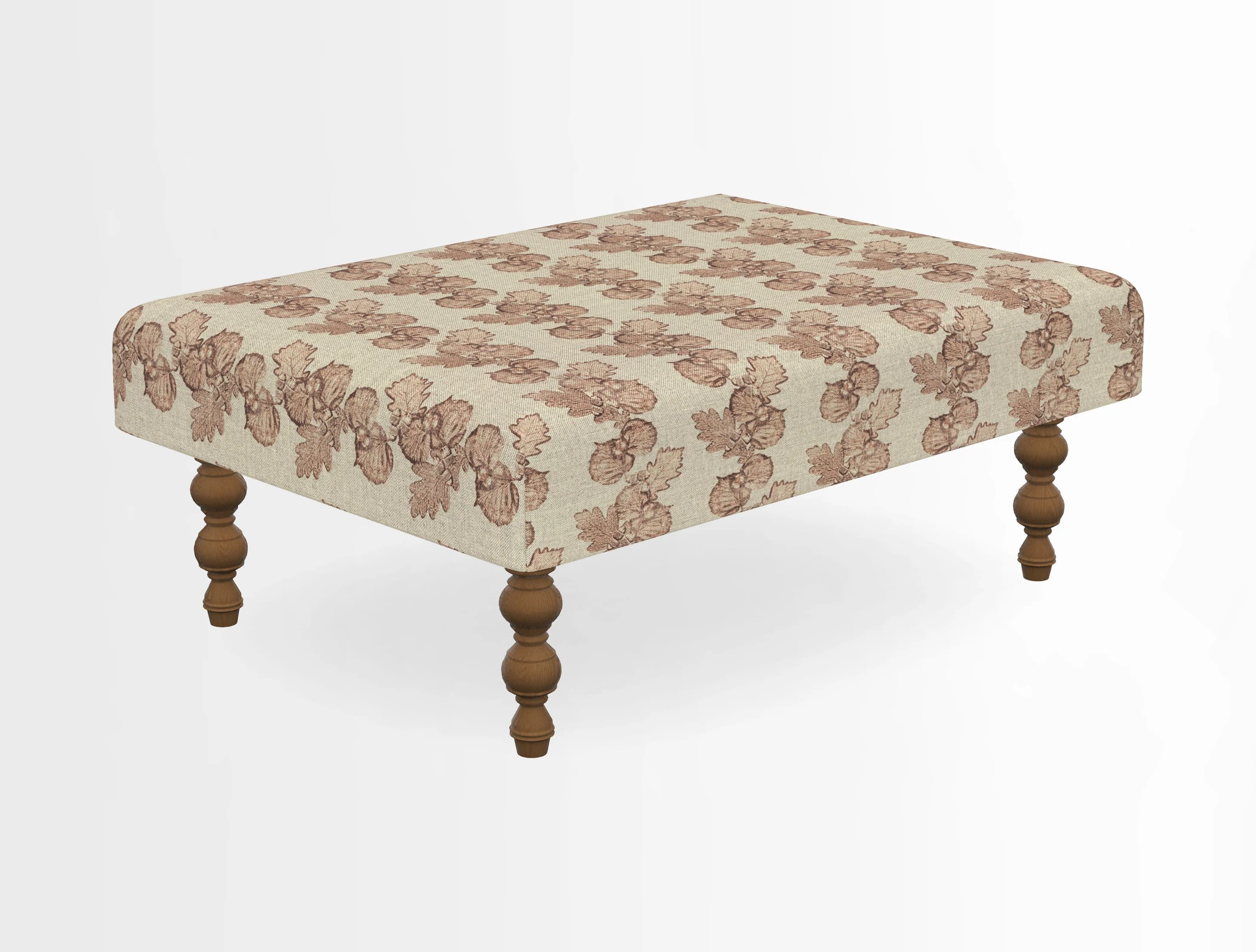 Porthallow Footstool in V&A Threads of India Sulawesi Splendour Indra Winter