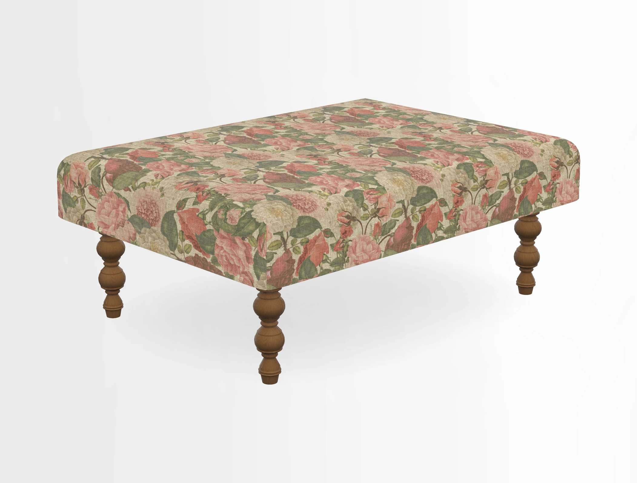 Porthallow Footstool in V&A Threads of India Sulawesi Splendour Indra Winter