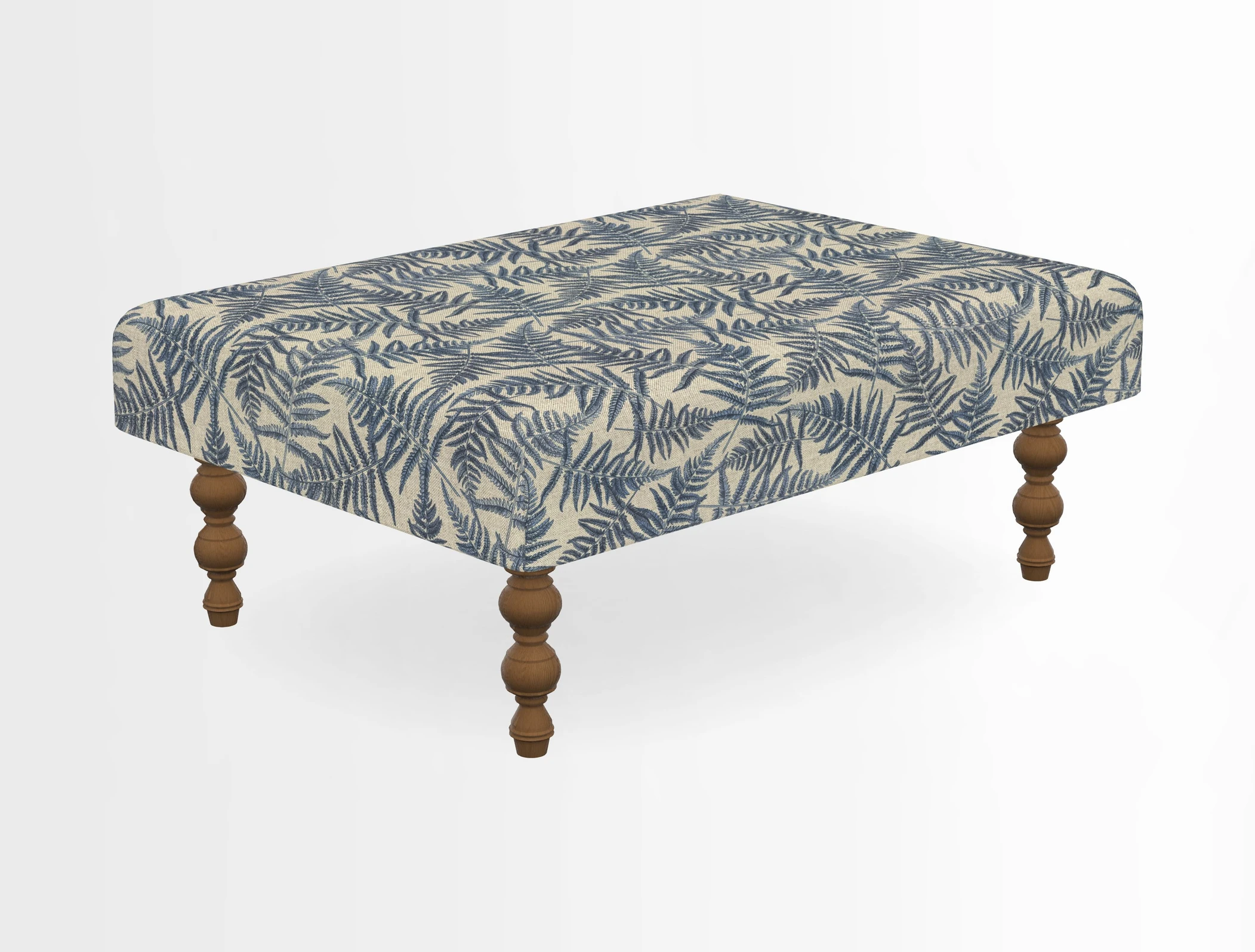 Porthallow Footstool in V&A Threads of India Sulawesi Splendour Indra Winter