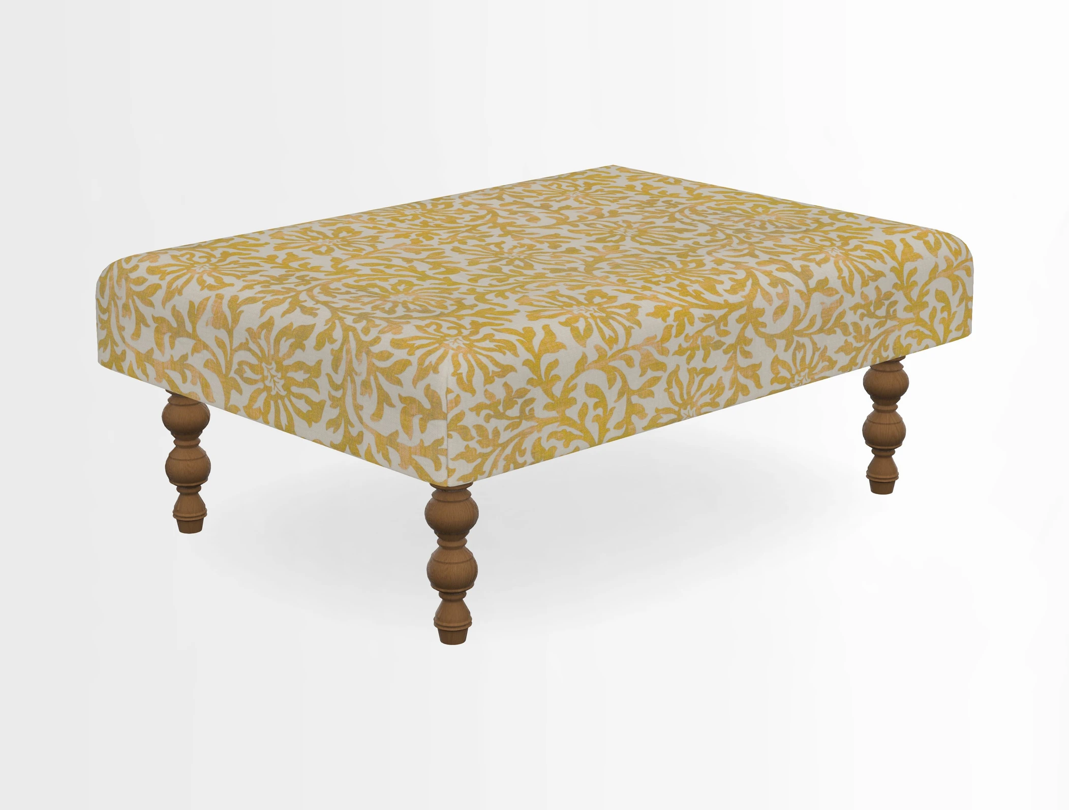 Porthallow Footstool in V&A Threads of India Sulawesi Splendour Indra Winter
