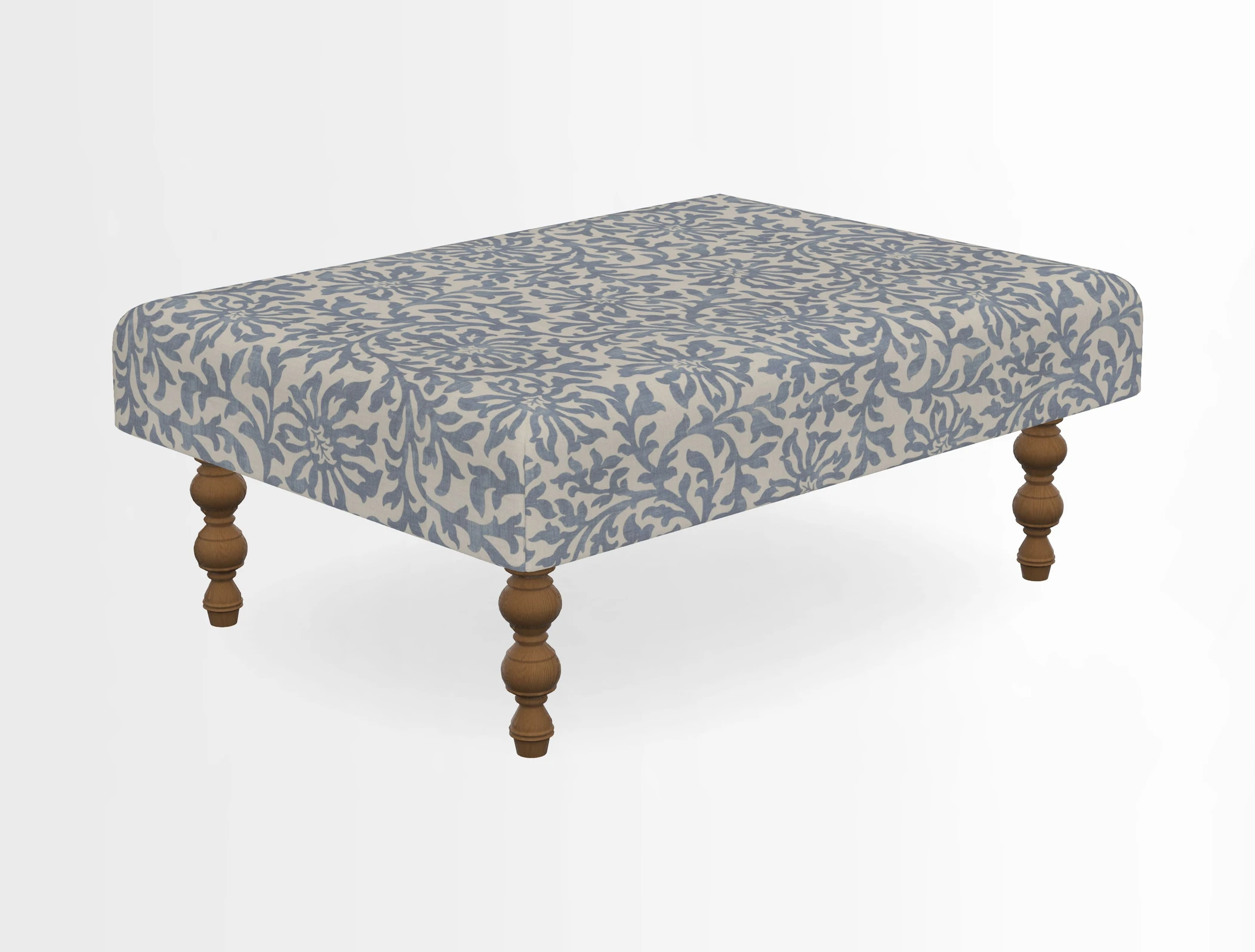 Porthallow Footstool in V&A Threads of India Sulawesi Splendour Indra Winter