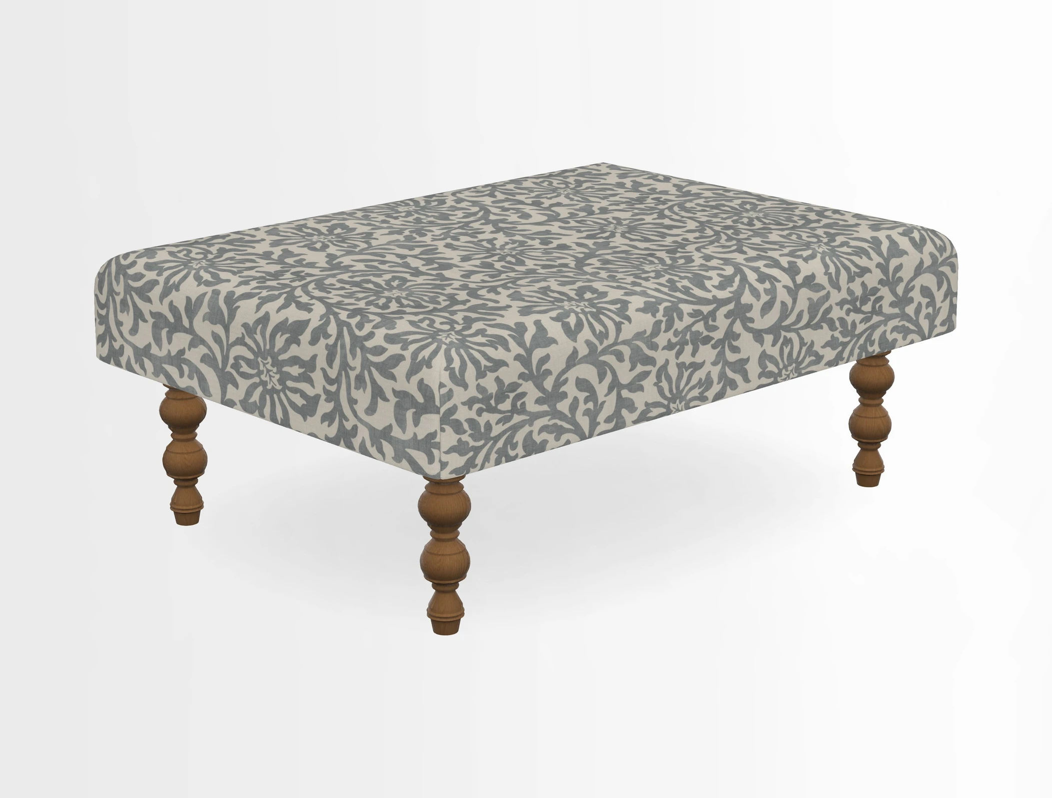 Porthallow Footstool in V&A Threads of India Sulawesi Splendour Indra Winter