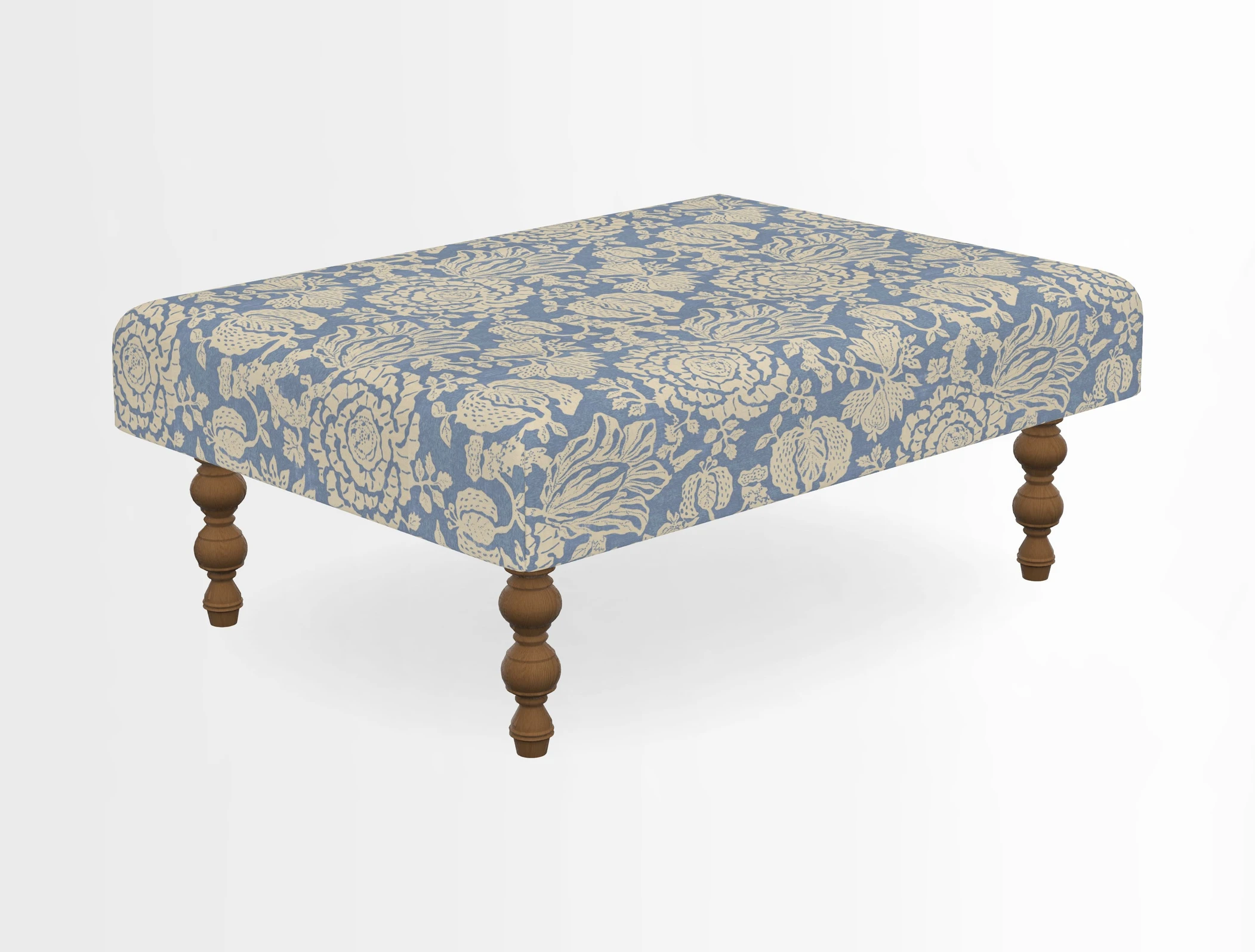 Porthallow Footstool in V&A Threads of India Sulawesi Splendour Indra Winter