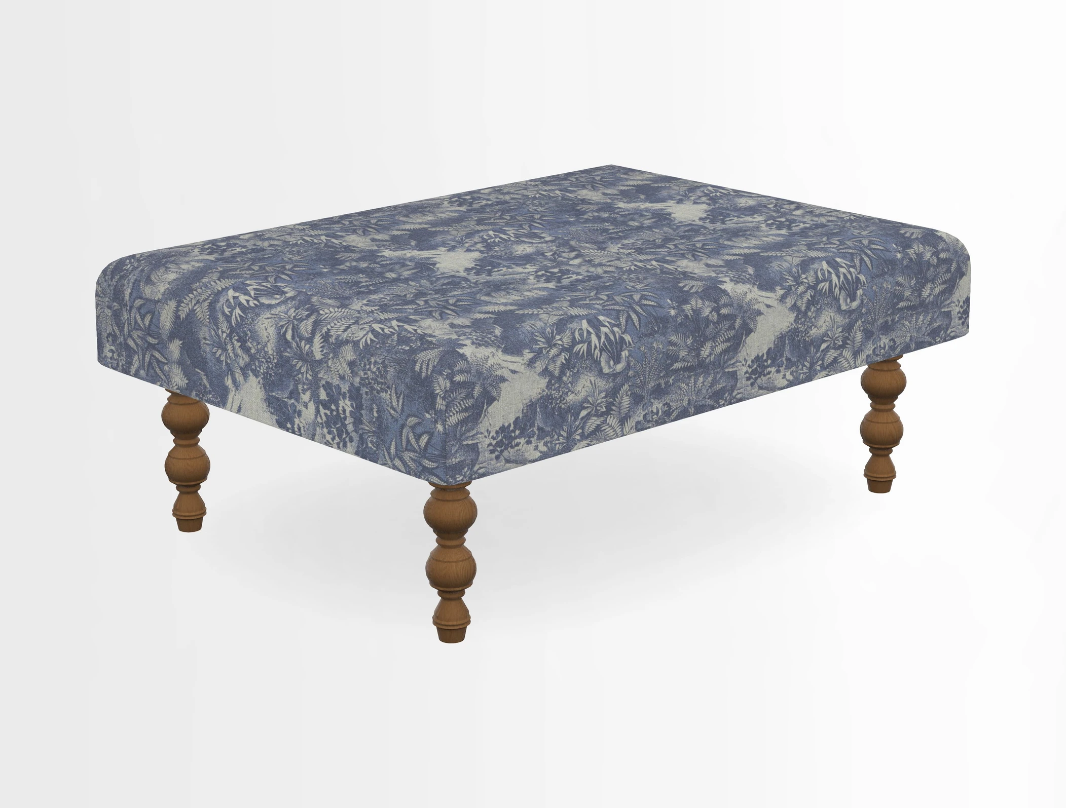 Porthallow Footstool in V&A Threads of India Sulawesi Splendour Indra Winter