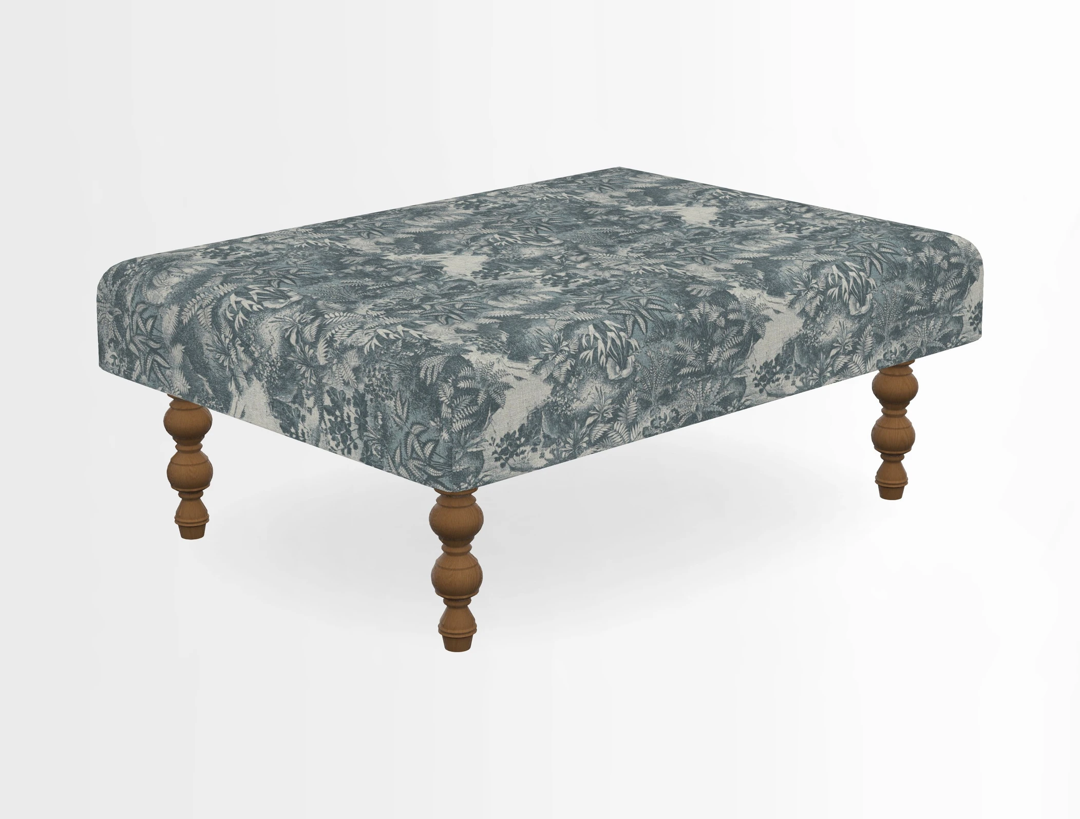 Porthallow Footstool in V&A Threads of India Sulawesi Splendour Indra Winter