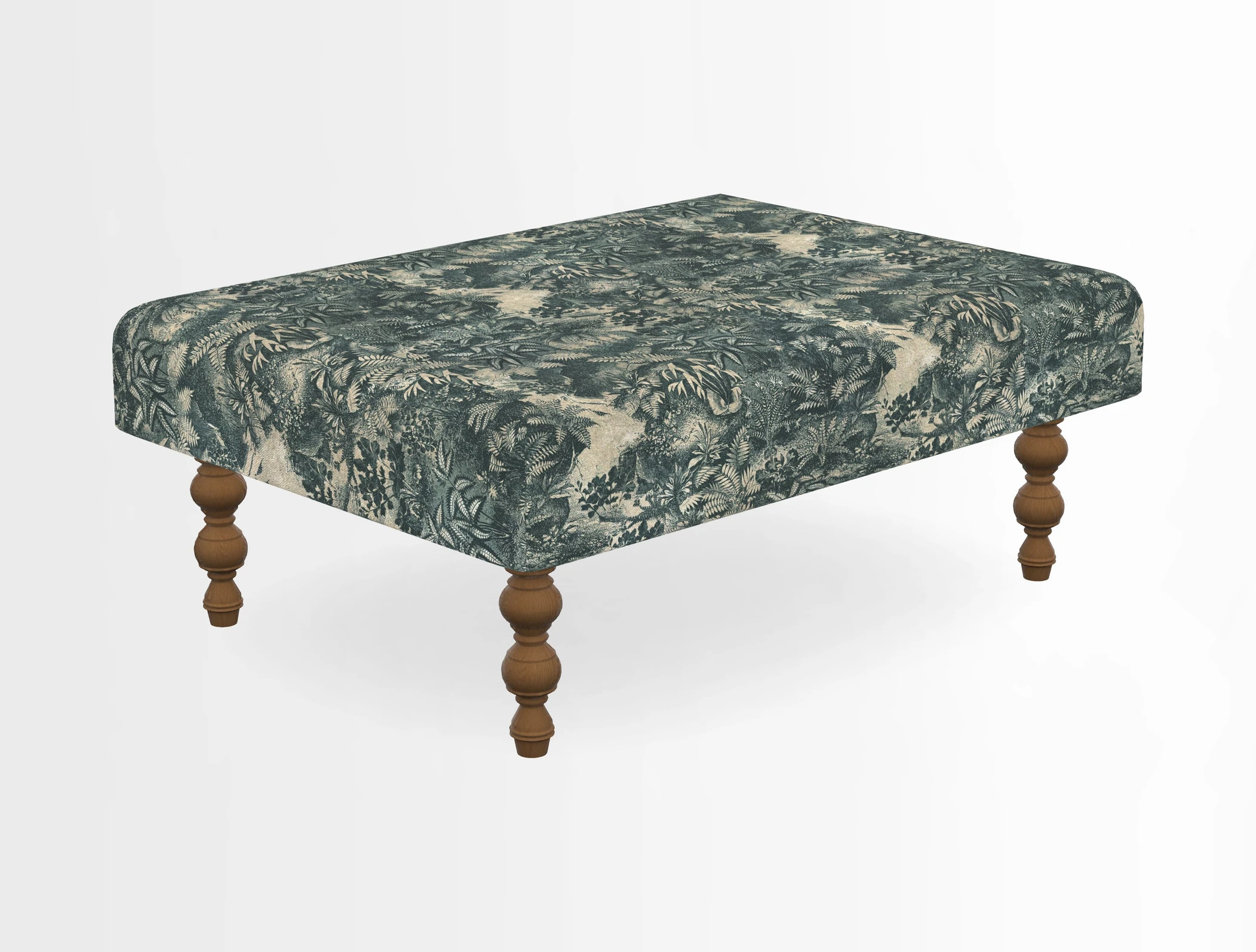 Porthallow Footstool in V&A Threads of India Sulawesi Splendour Indra Winter