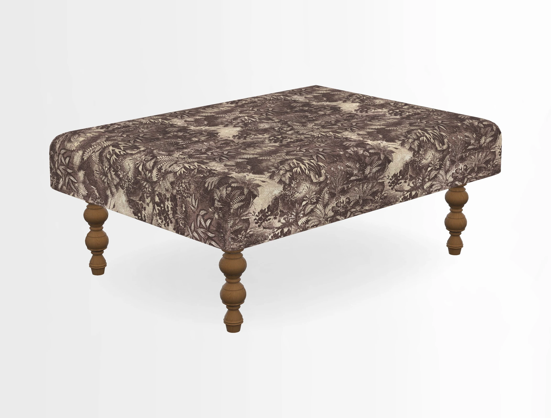 Porthallow Footstool in V&A Threads of India Sulawesi Splendour Indra Winter