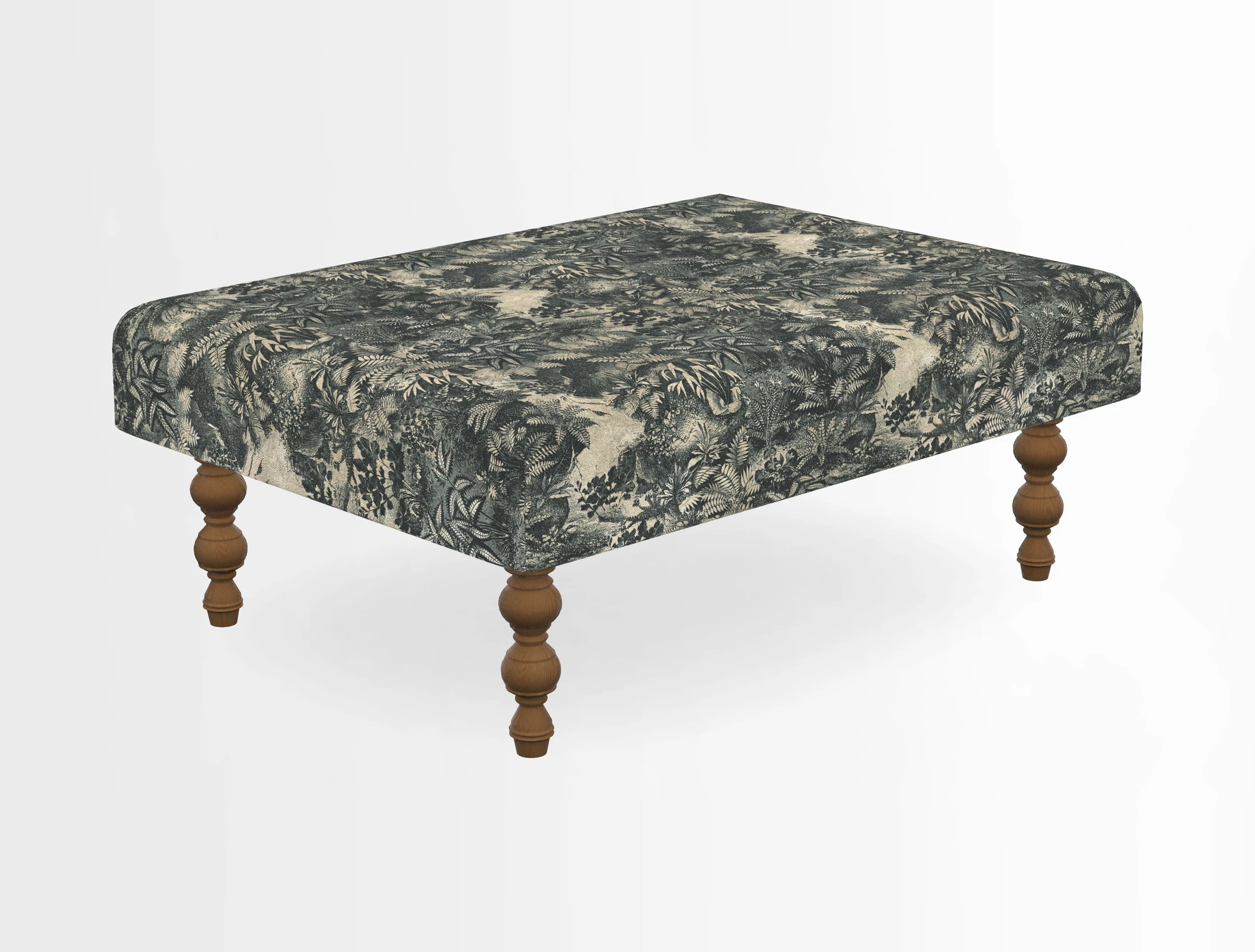 Porthallow Footstool in V&A Threads of India Sulawesi Splendour Indra Winter