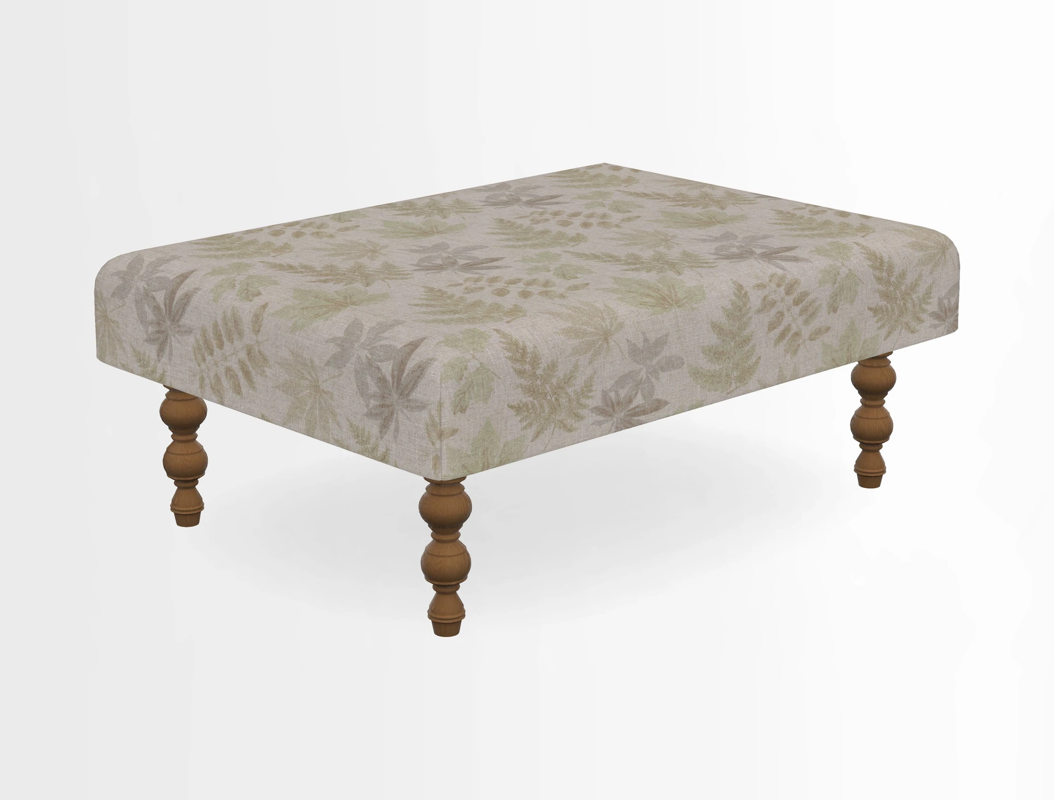 Porthallow Footstool in V&A Threads of India Sulawesi Splendour Indra Winter