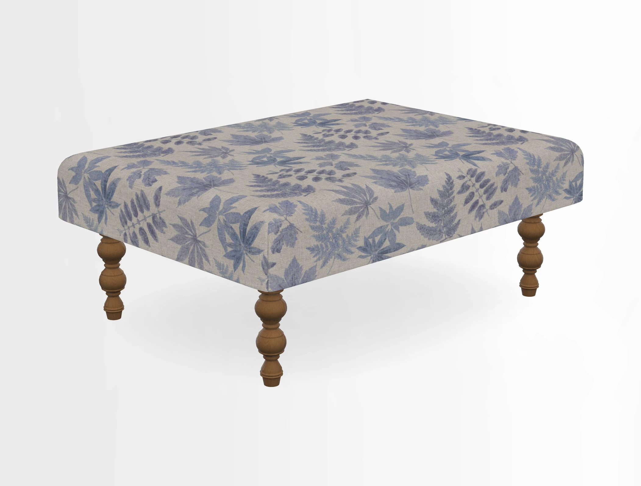 Porthallow Footstool in V&A Threads of India Sulawesi Splendour Indra Winter