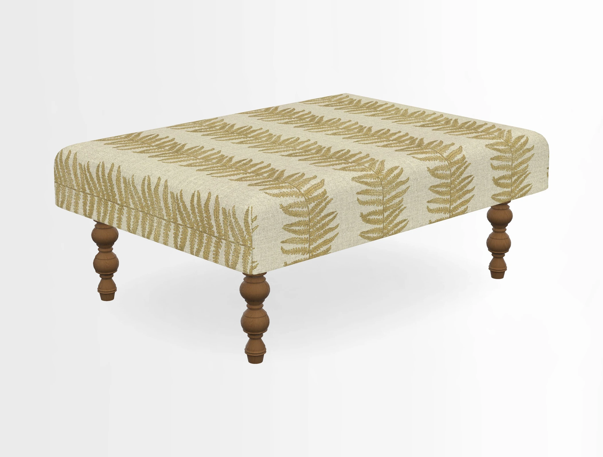 Porthallow Footstool in V&A Threads of India Sulawesi Splendour Indra Winter