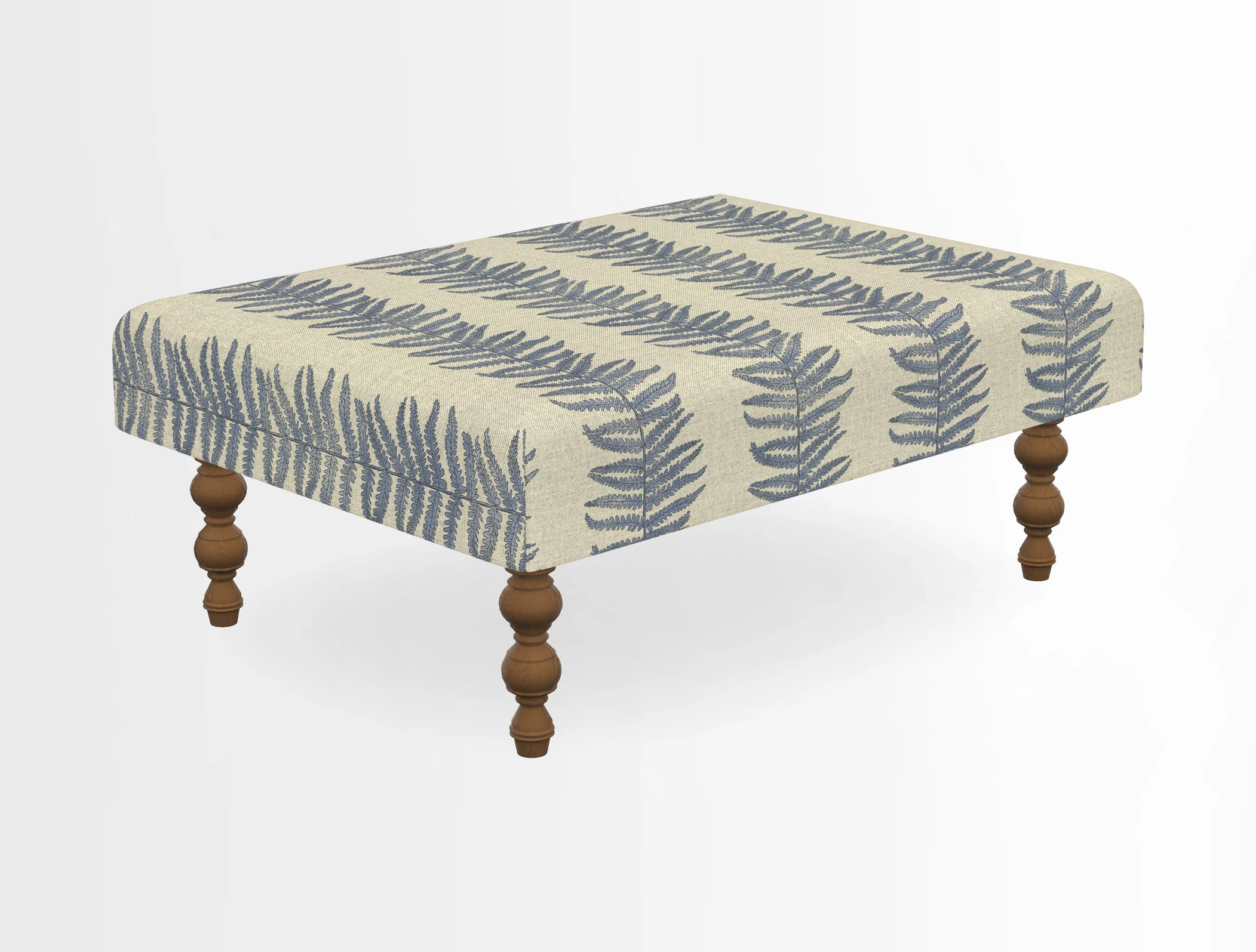 Porthallow Footstool in V&A Threads of India Sulawesi Splendour Indra Winter