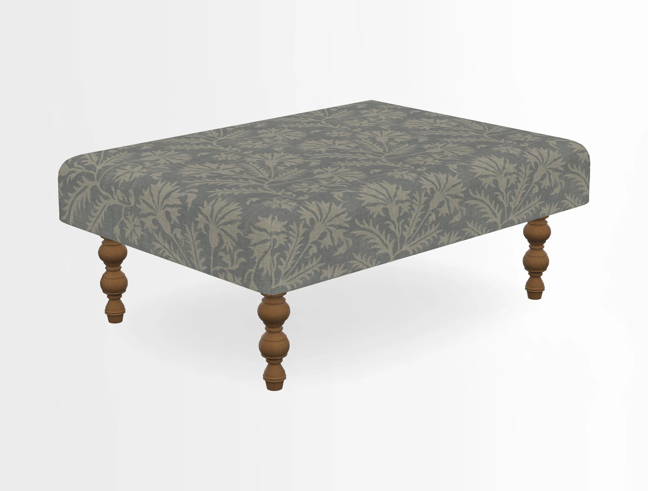 Porthallow Footstool in V&A Threads of India Sulawesi Splendour Indra Winter