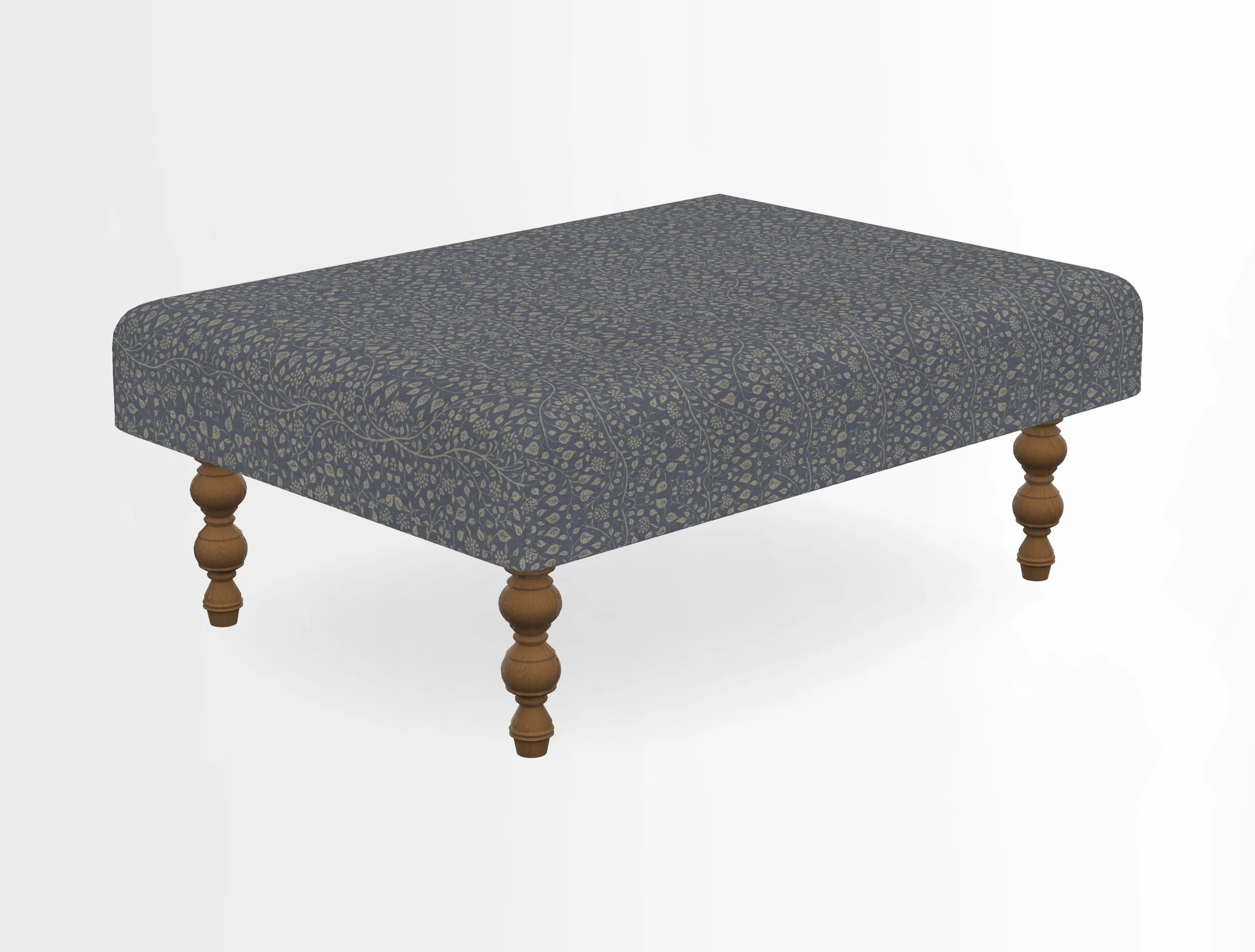 Porthallow Footstool in V&A Threads of India Sulawesi Splendour Indra Winter