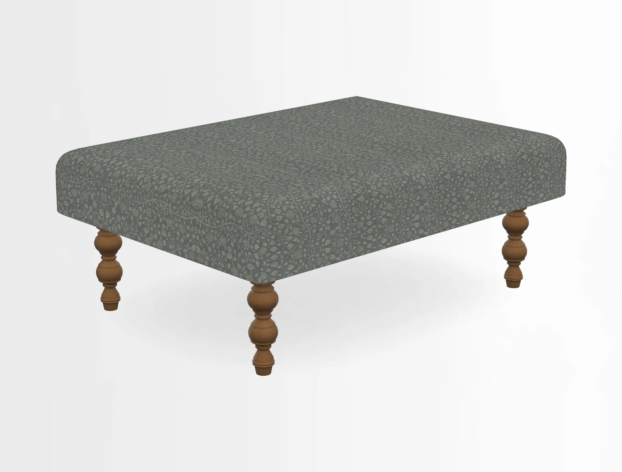Porthallow Footstool in V&A Threads of India Sulawesi Splendour Indra Winter