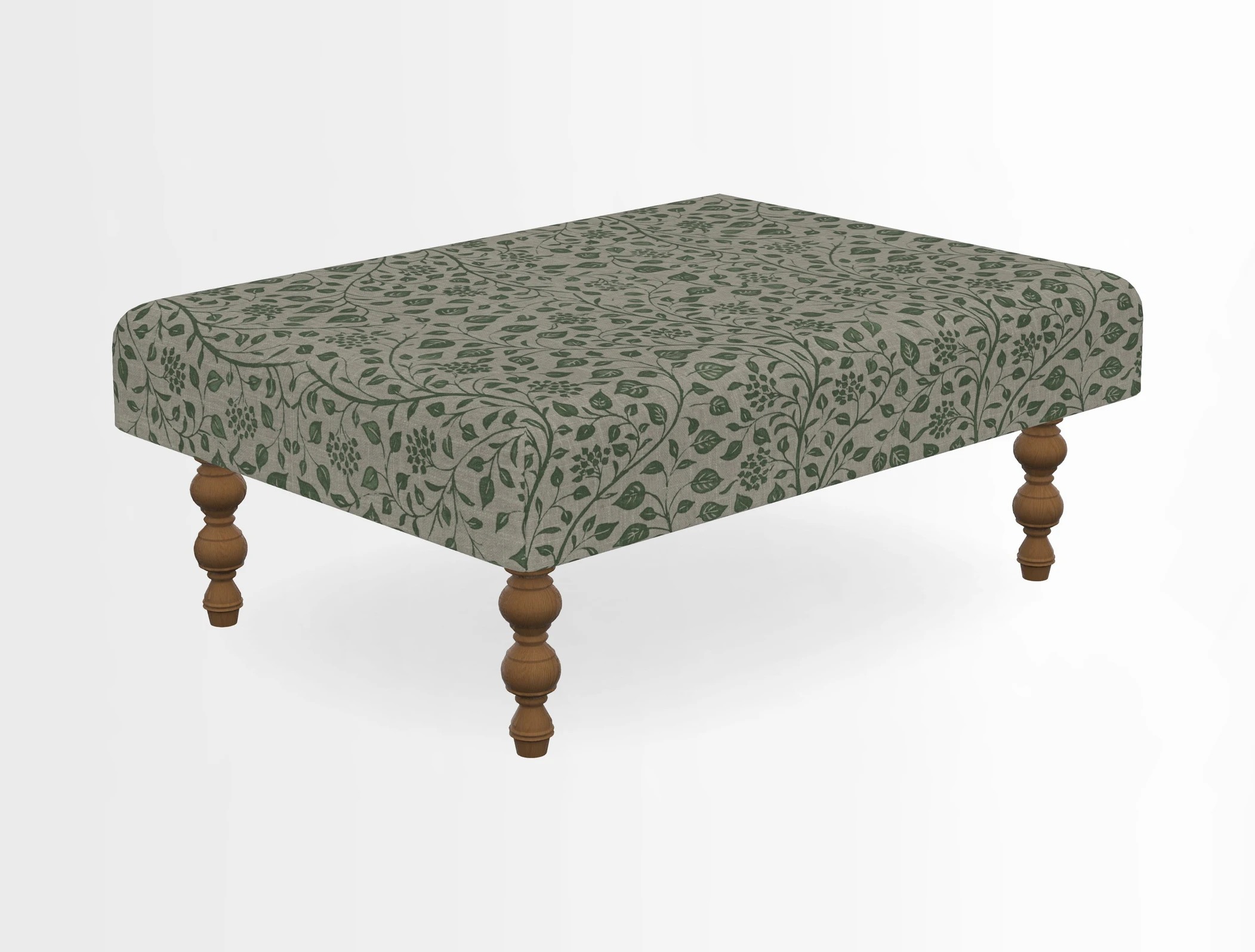 Porthallow Footstool in V&A Threads of India Sulawesi Splendour Indra Winter