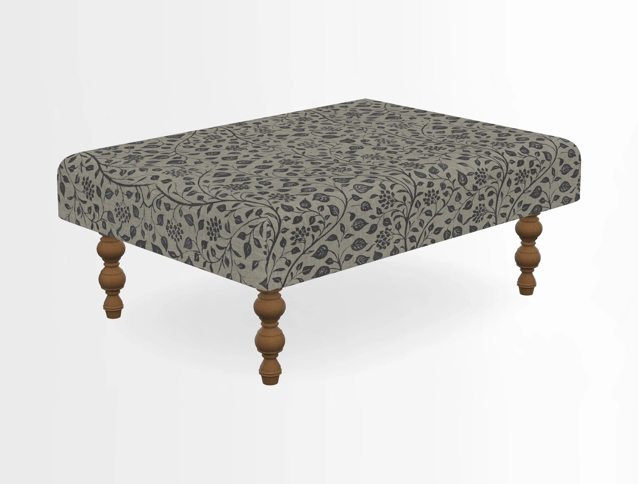 Porthallow Footstool in V&A Threads of India Sulawesi Splendour Indra Winter