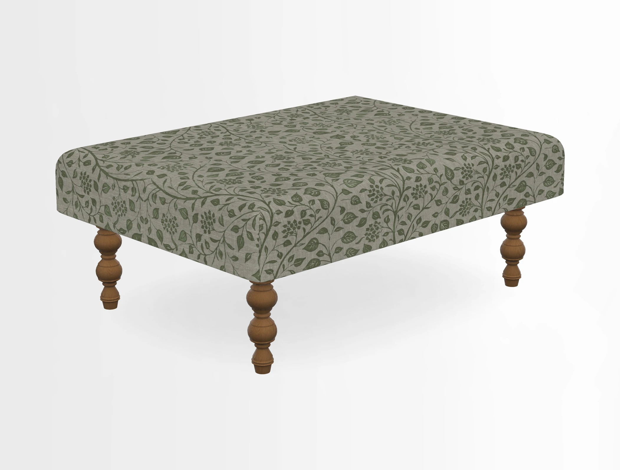 Porthallow Footstool in V&A Threads of India Sulawesi Splendour Indra Winter