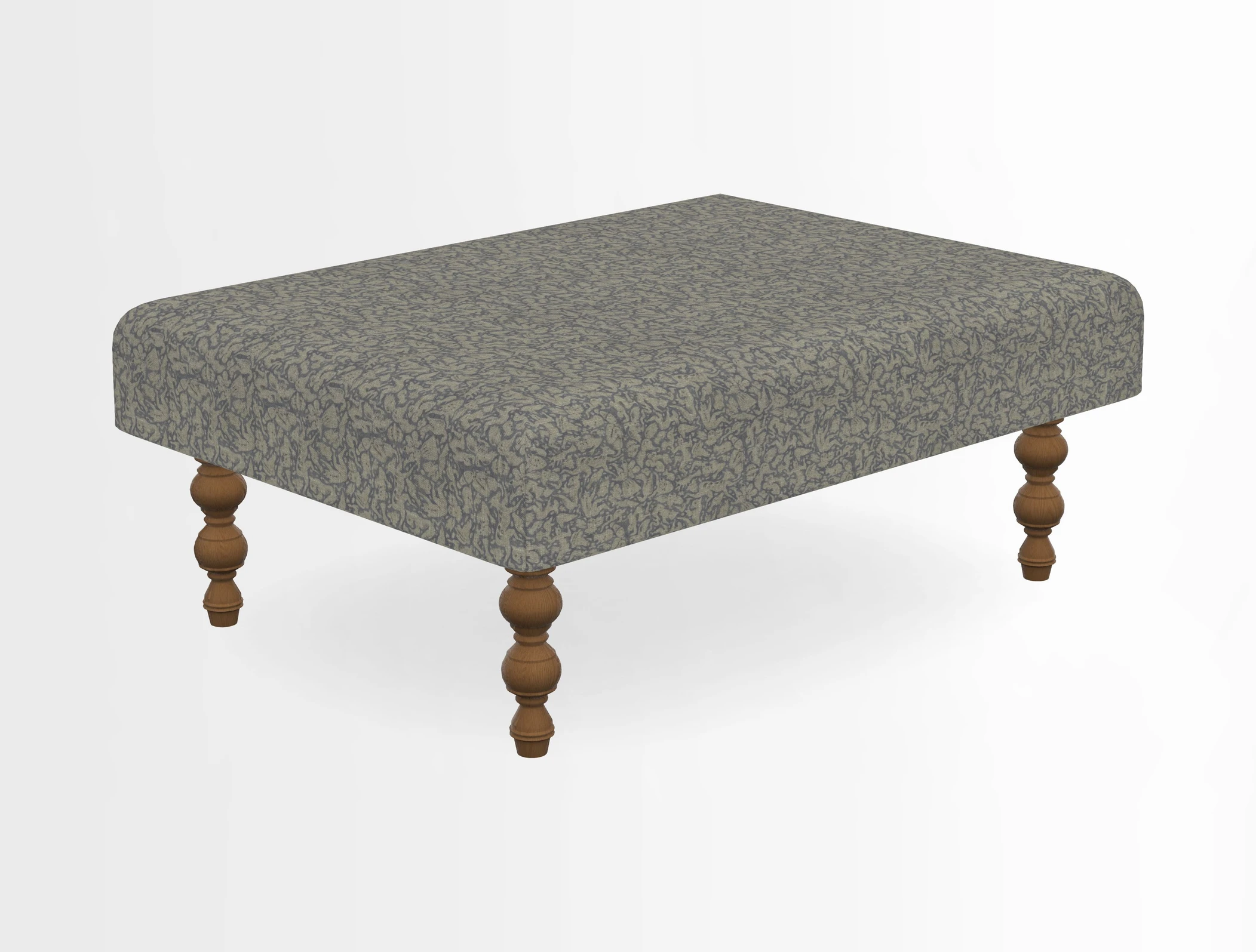 Porthallow Footstool in V&A Threads of India Sulawesi Splendour Indra Winter
