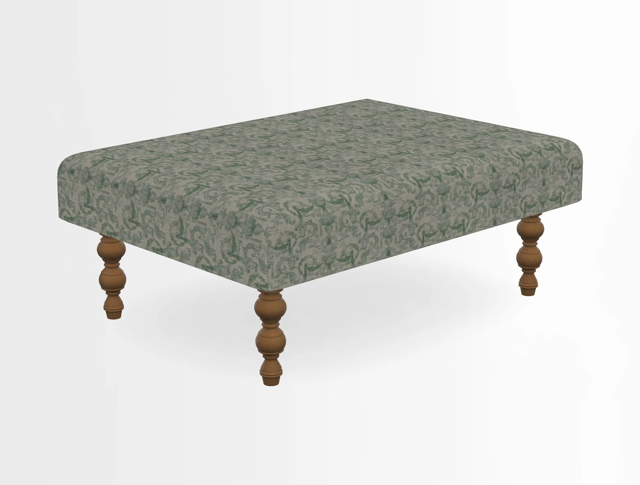 Porthallow Footstool in V&A Threads of India Sulawesi Splendour Indra Winter