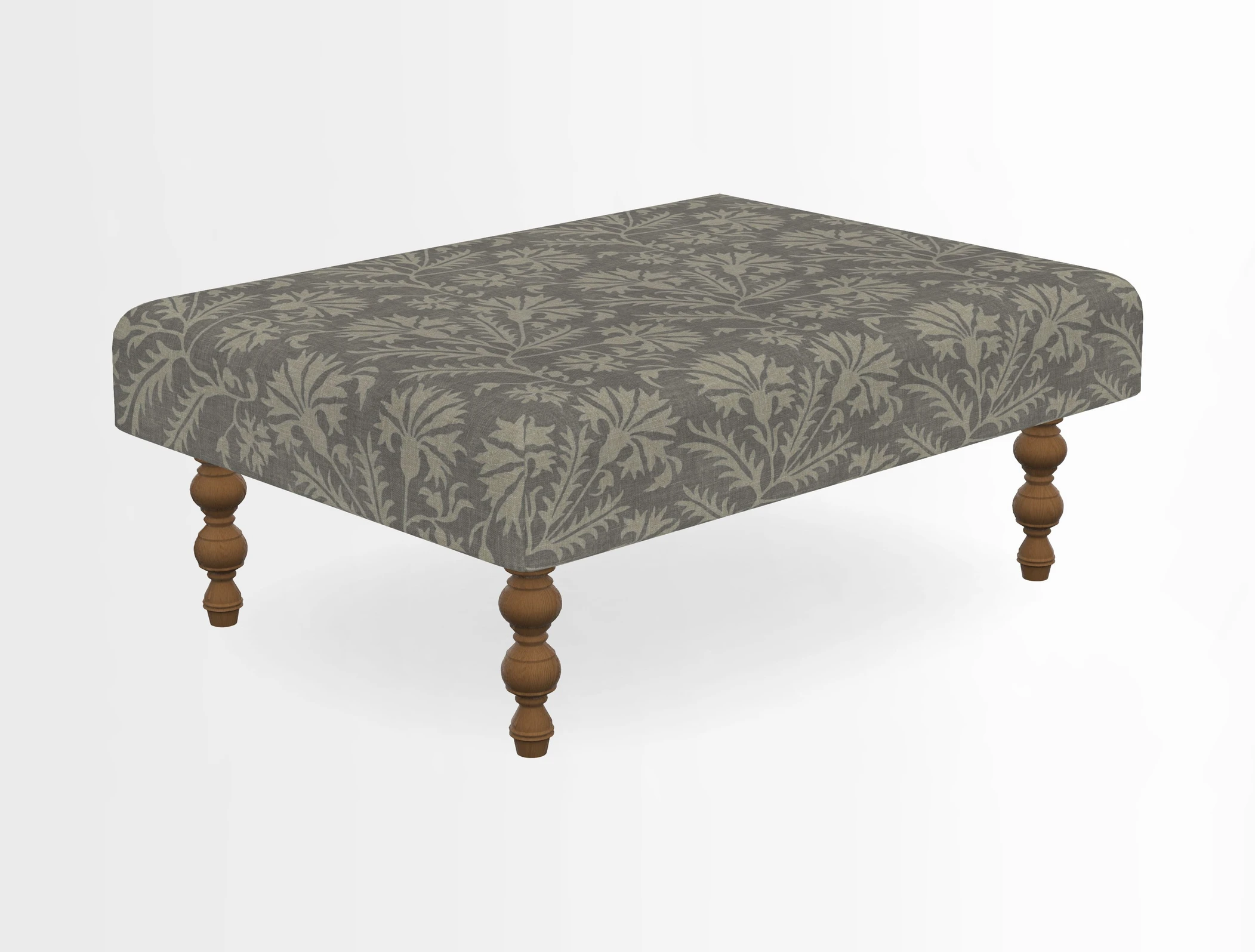 Porthallow Footstool in V&A Threads of India Sulawesi Splendour Indra Winter