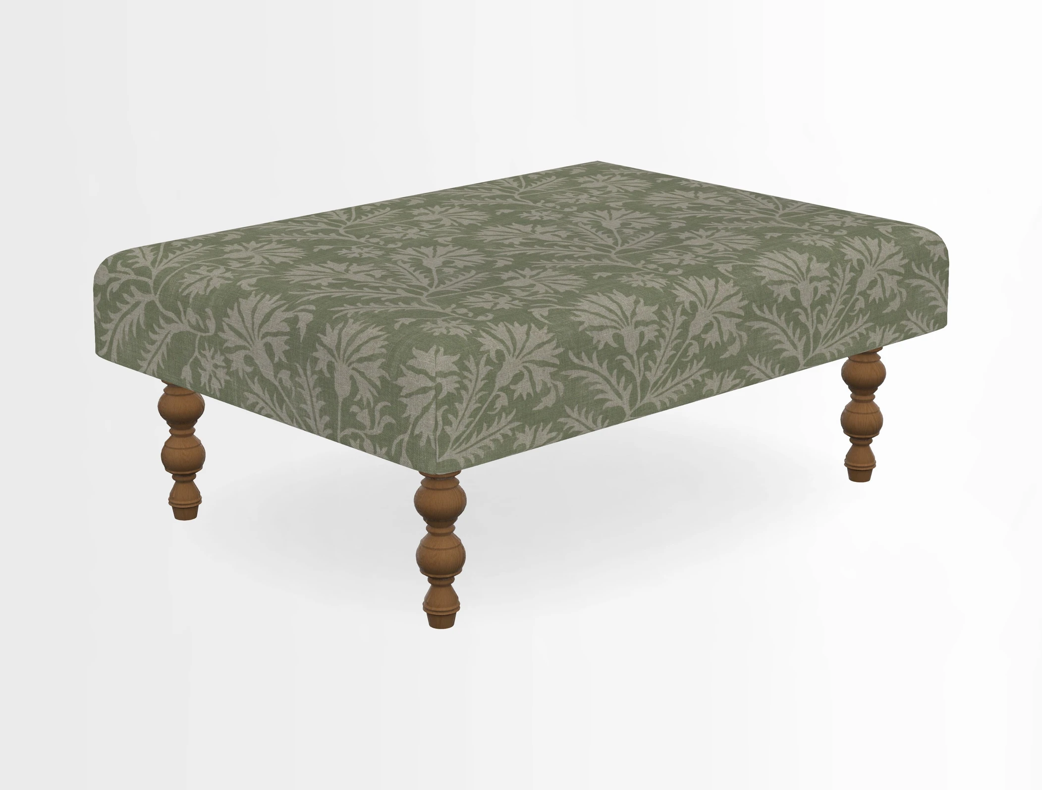 Porthallow Footstool in V&A Threads of India Sulawesi Splendour Indra Winter
