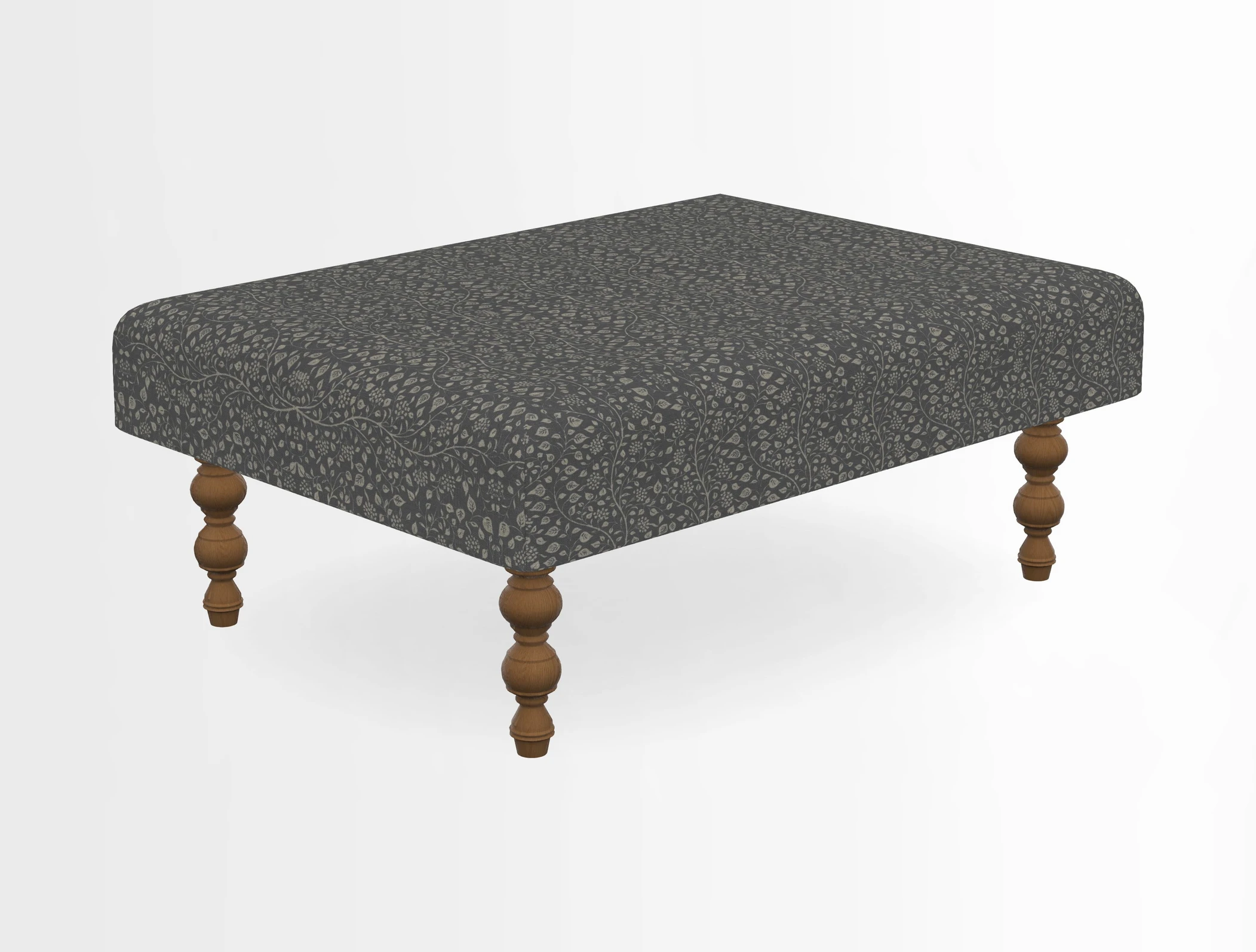 Porthallow Footstool in V&A Threads of India Sulawesi Splendour Indra Winter