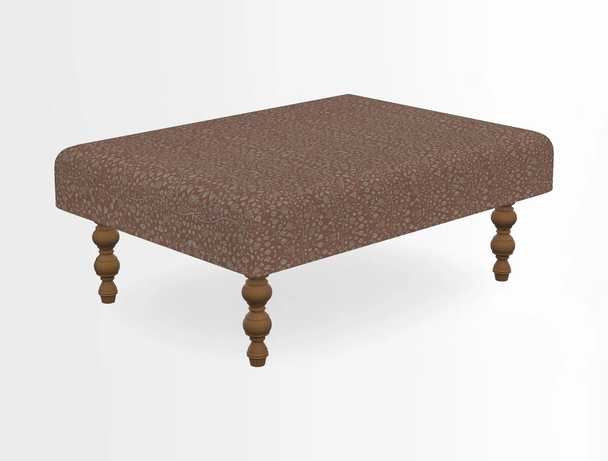 Porthallow Footstool in V&A Threads of India Sulawesi Splendour Indra Winter