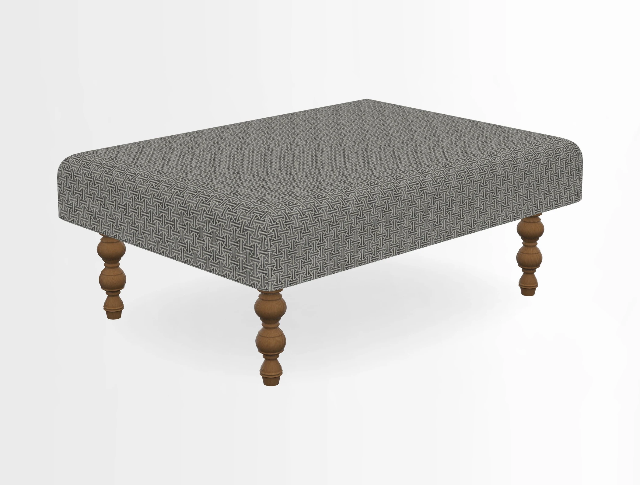 Porthallow Footstool in V&A Threads of India Sulawesi Splendour Indra Winter