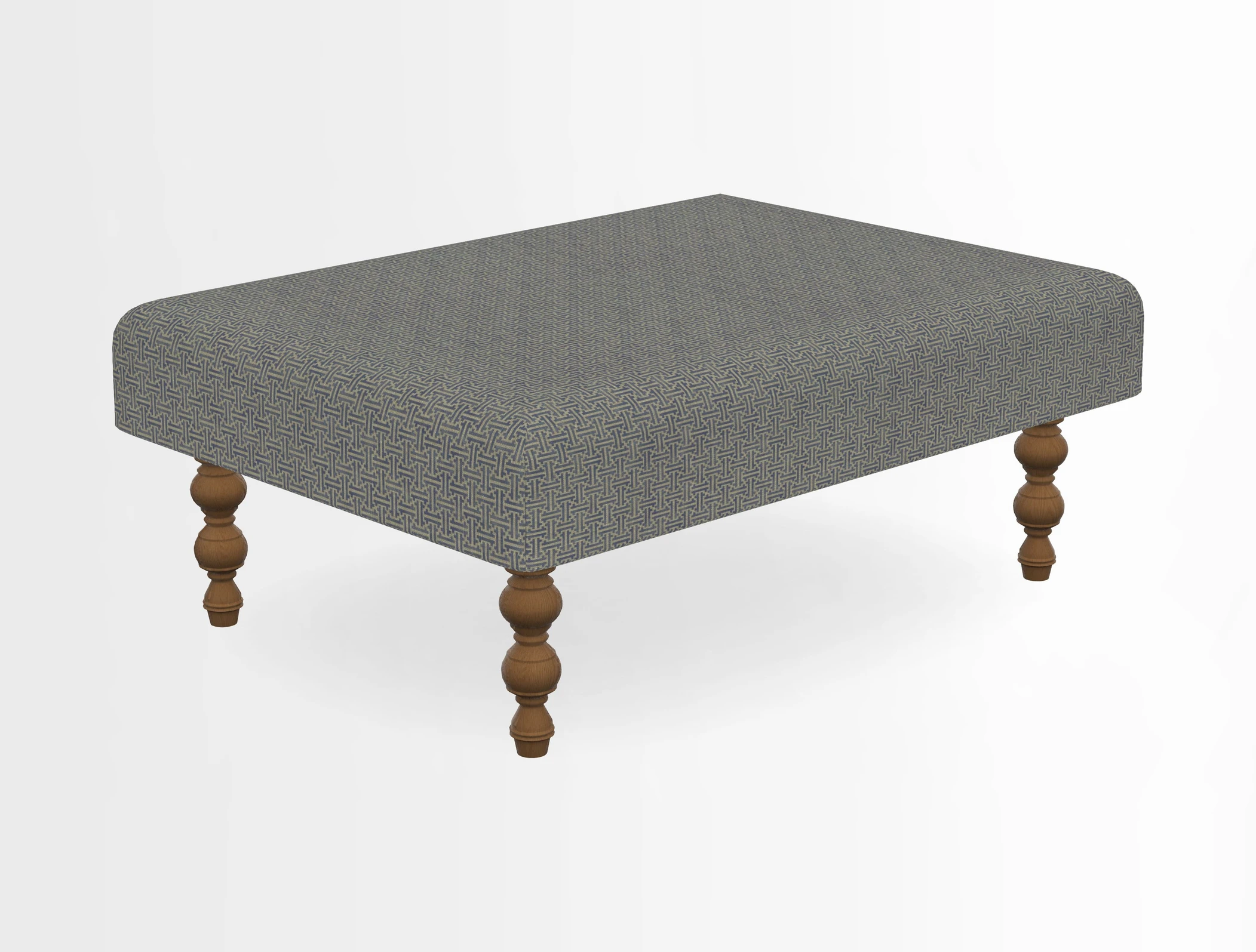 Porthallow Footstool in V&A Threads of India Sulawesi Splendour Indra Winter