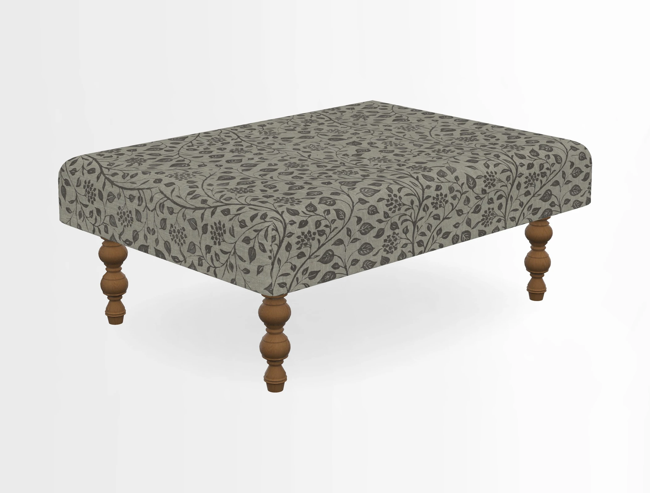 Porthallow Footstool in V&A Threads of India Sulawesi Splendour Indra Winter