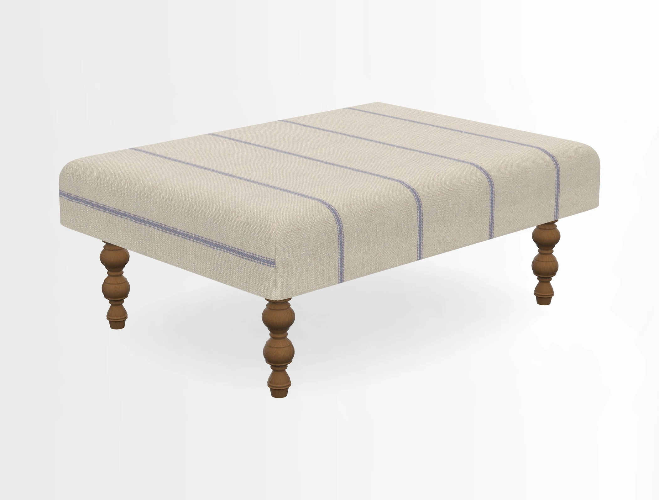 Porthallow Footstool in V&A Threads of India Sulawesi Splendour Indra Winter
