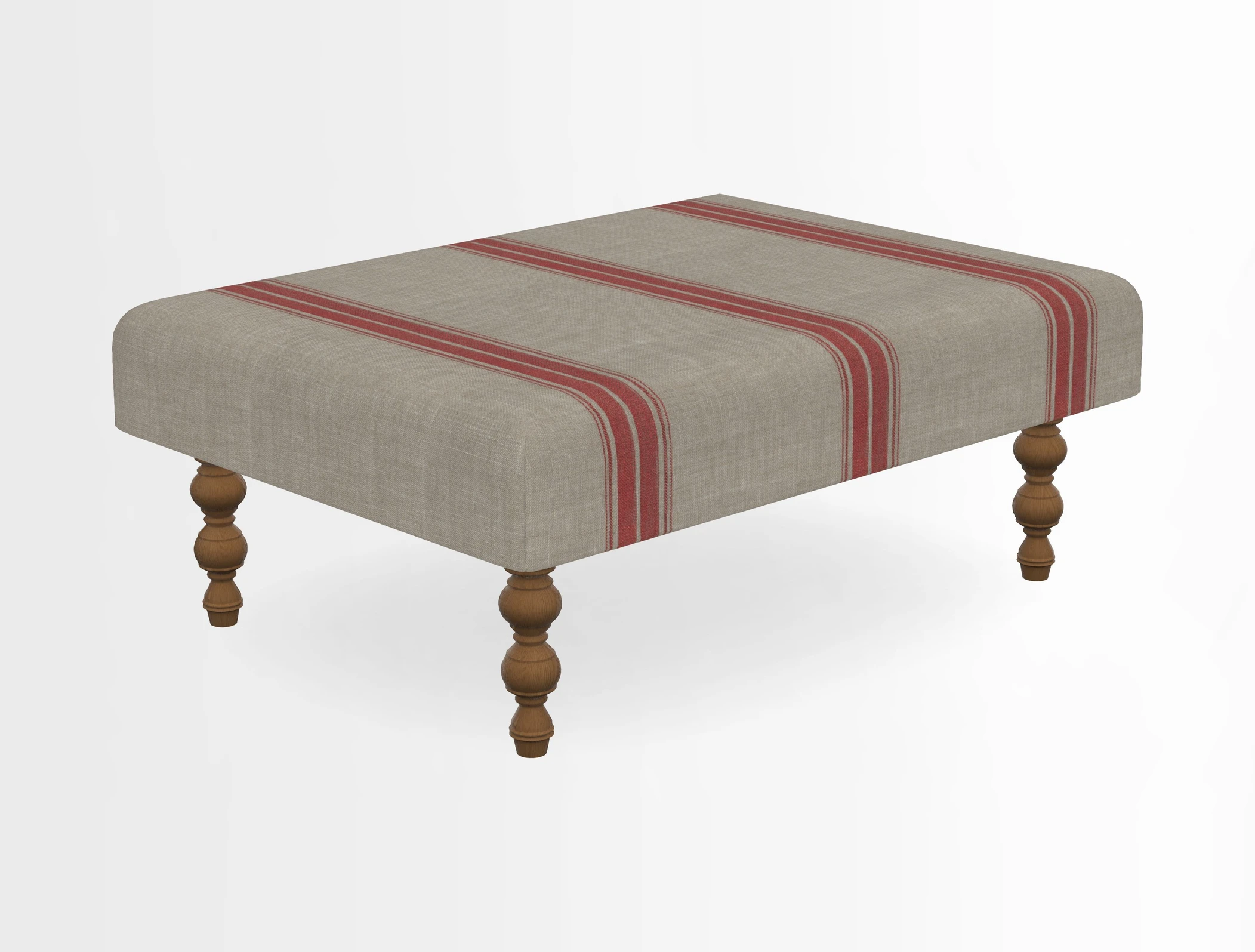 Porthallow Footstool in V&A Threads of India Sulawesi Splendour Indra Winter