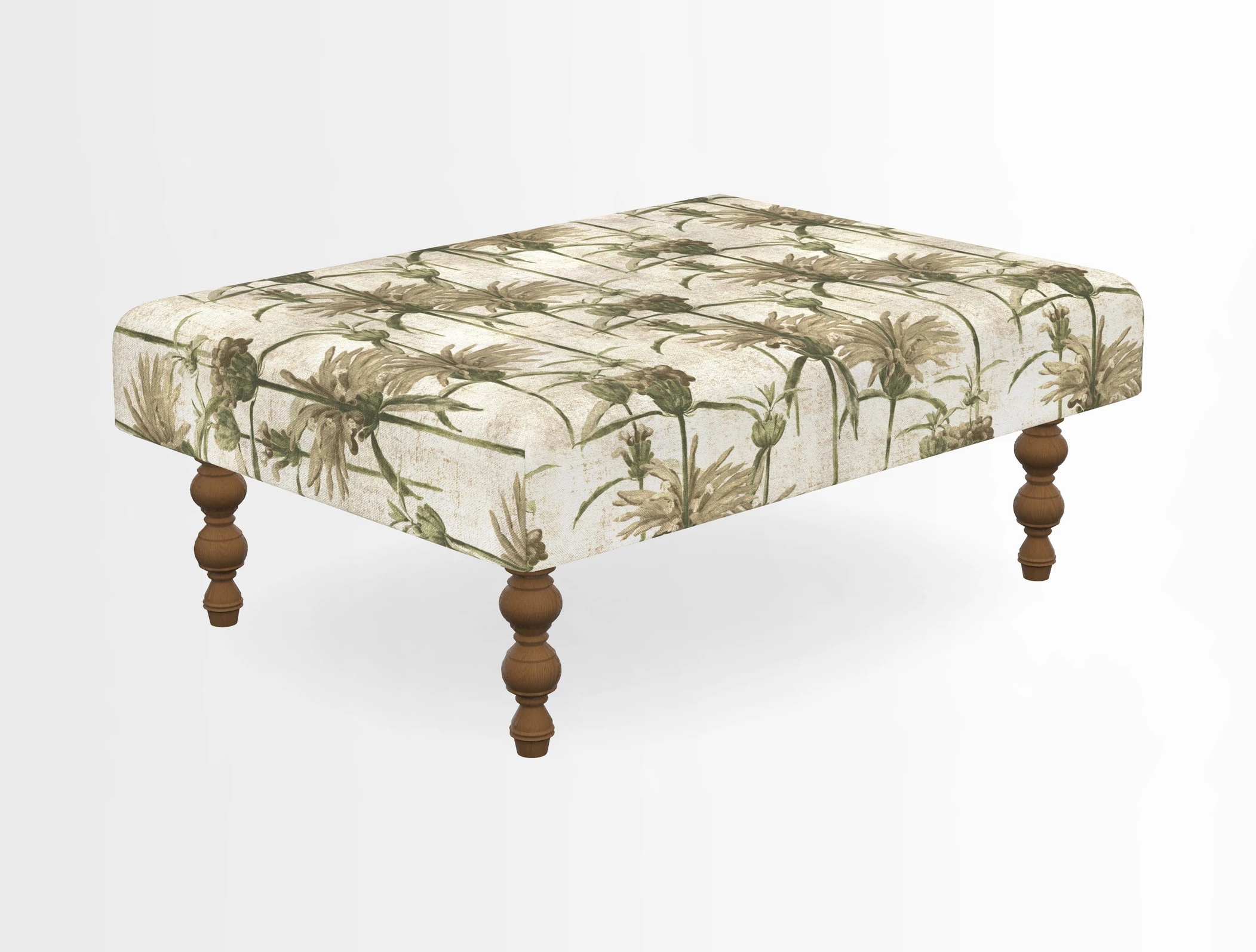Porthallow Footstool in V&A Threads of India Sulawesi Splendour Indra Winter