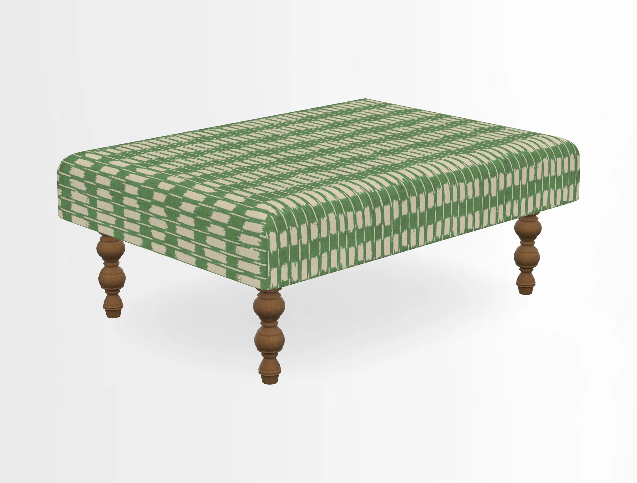 Porthallow Footstool in V&A Threads of India Sulawesi Splendour Indra Winter